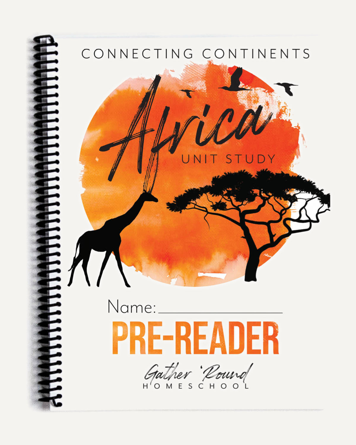 Africa homeschool unit study printed Pre-Reader Cover Page