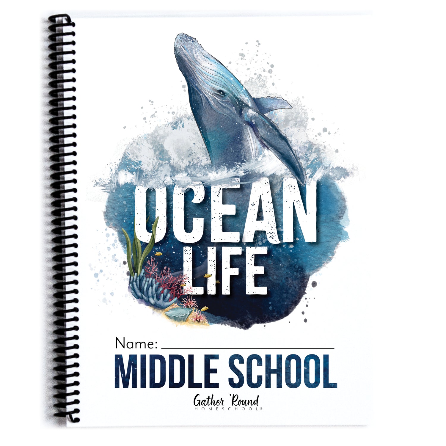 Ocean Life homeschool unit study print student workbook in middle school