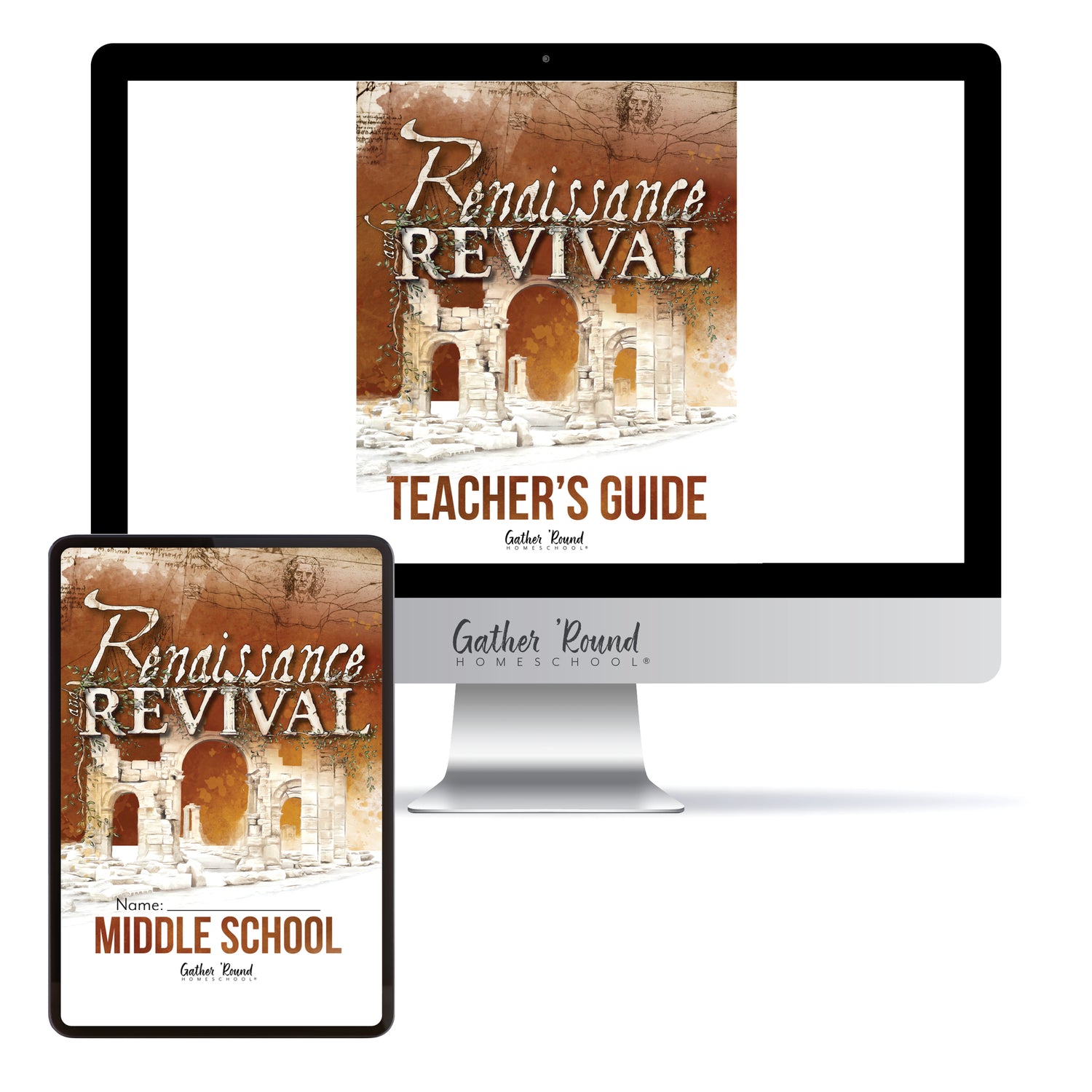 Renaissance and Revival Homeschool Unit Study Printed Digital Bundle Teacher's Guide and Middle School Student Book