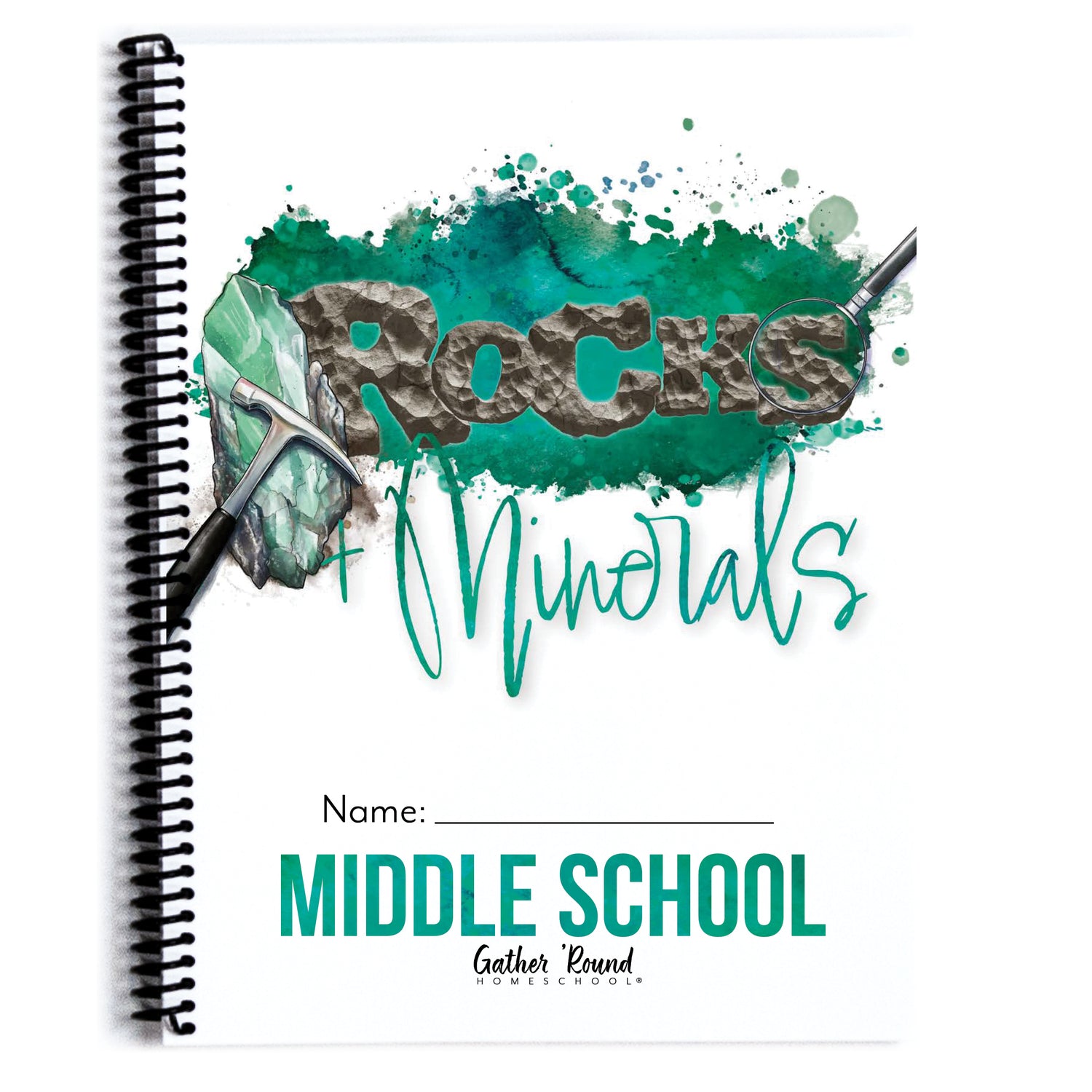 Rocks + Minerals homeschool unit study printed Middle School