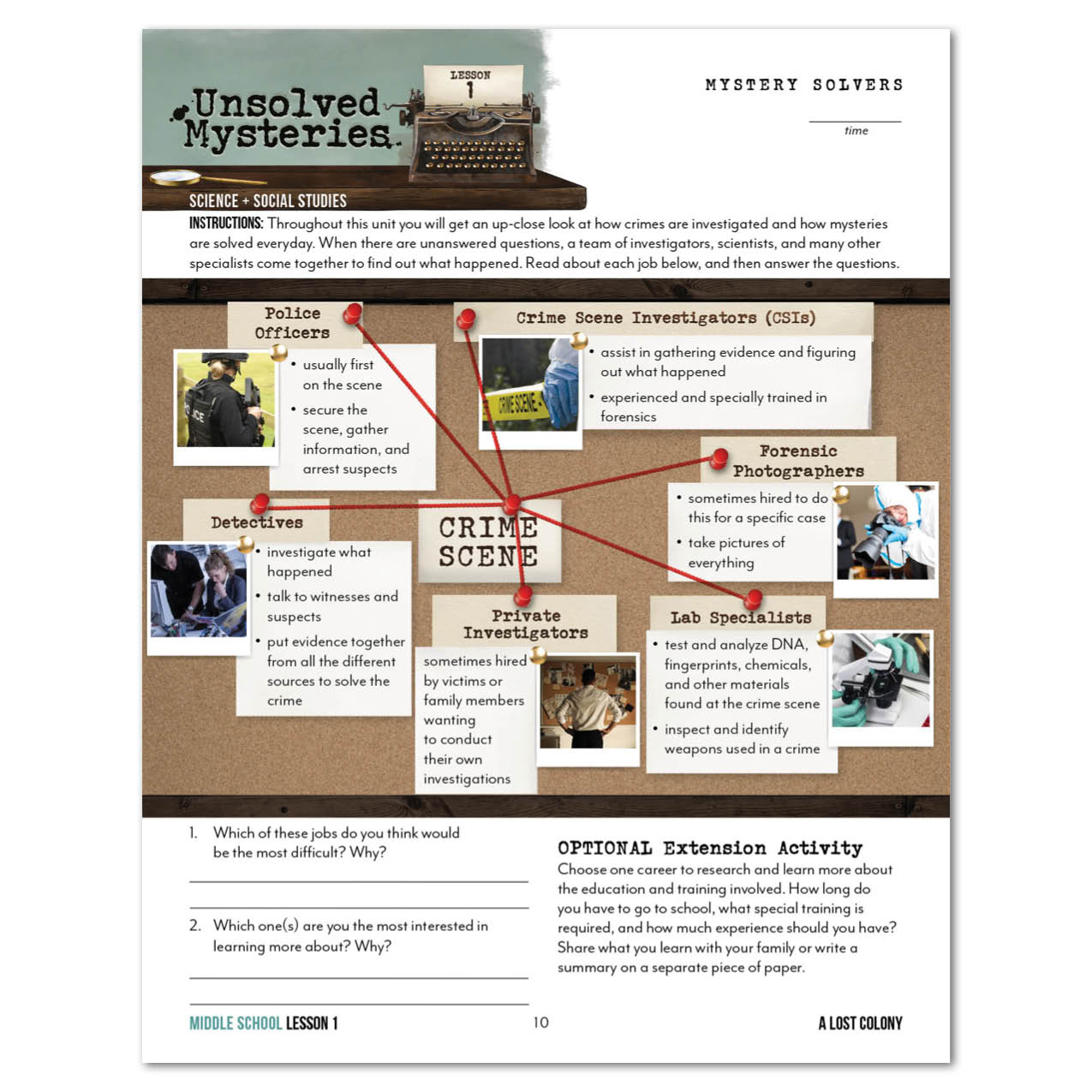 Unsolved Mysteries Unit (Printed Unit)