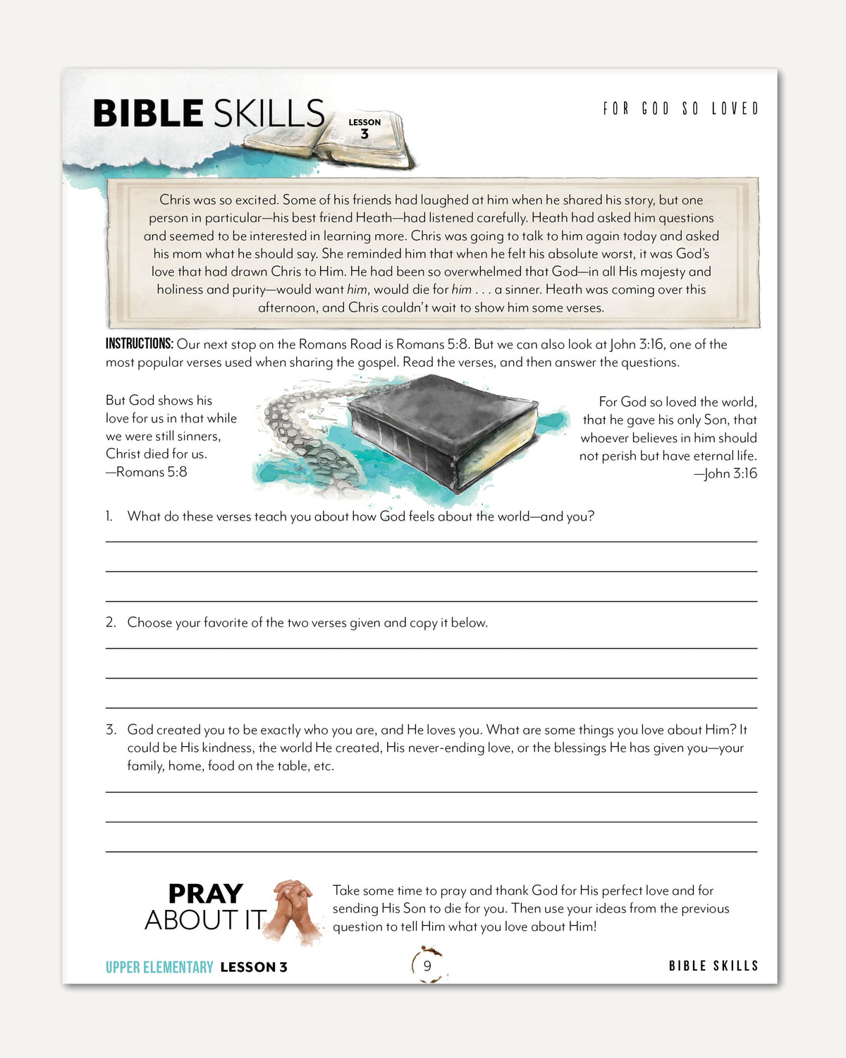 Bible Skills (Digital Download FREEBIE) homeschool unit study, digital Sample Page