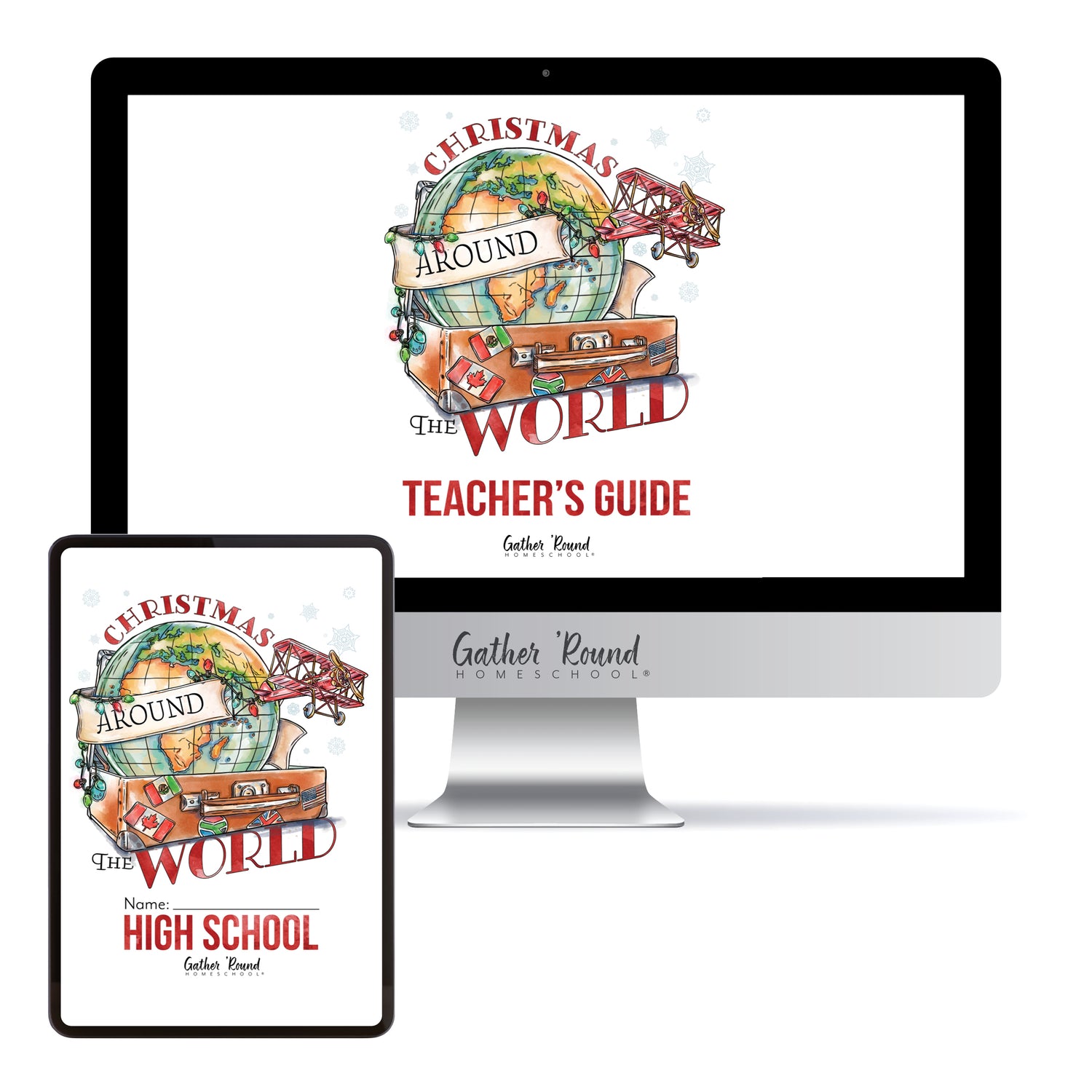 Christmas Around the World Homeschool Unit Study Digital Bundle Teacher's Guide and High School Student Book