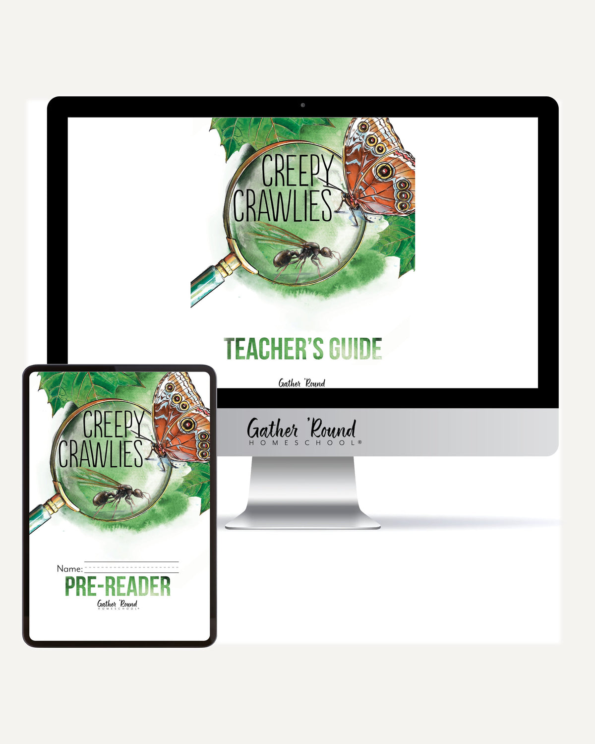 Creepy Crawlies Homeschool Unit Study Digital Bundle Teacher's Guide and Pre-Reader Student Book