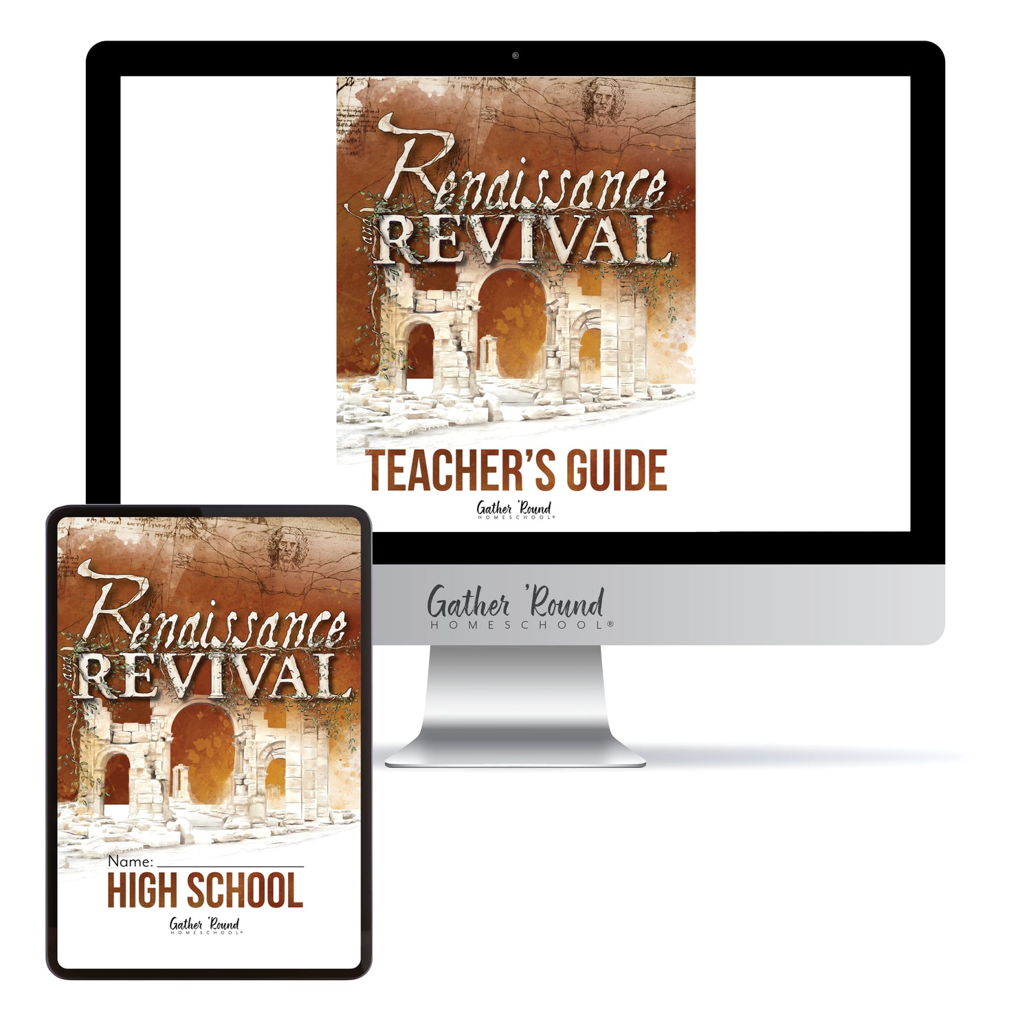 Renaissance and Revival Homeschool Unit Study Printed Digital Bundle Teacher's Guide and High School Student Book