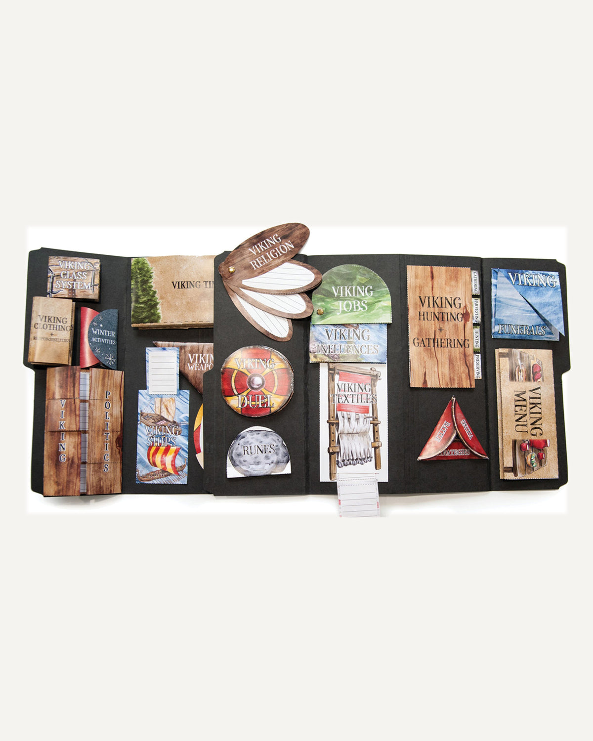 Vikings Homeschool Unit Study Digital Lapbook Finished Model