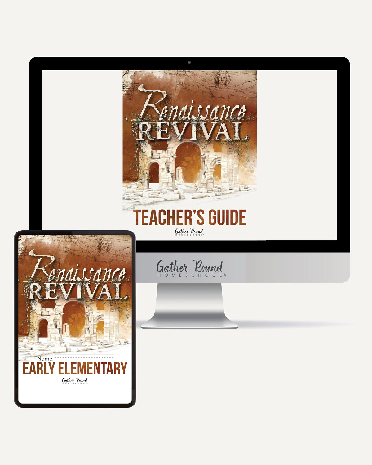 Renaissance and Revival Homeschool Unit Study Printed Digital Bundle Teacher's Guide and Early Elementary Student Book