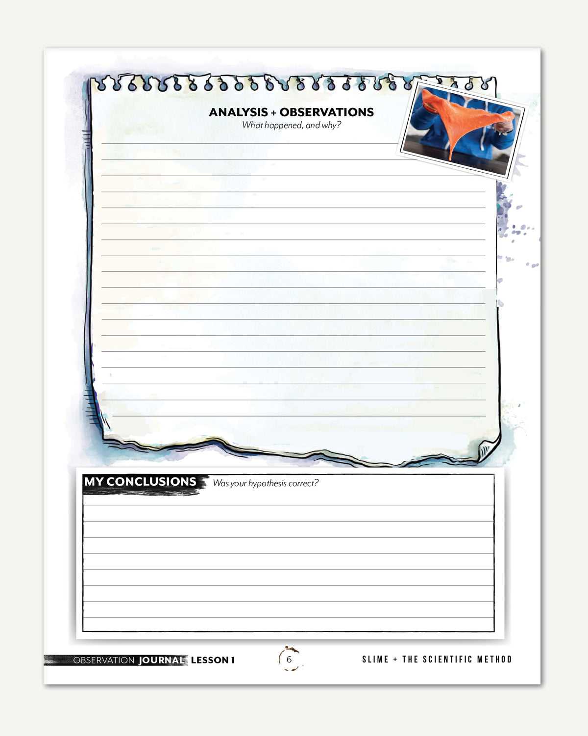 Chemistry Homeschool Unit Study Digital Observation Journal Level 1 Lesson 1 Part 2 Slime and the Scientific Method
