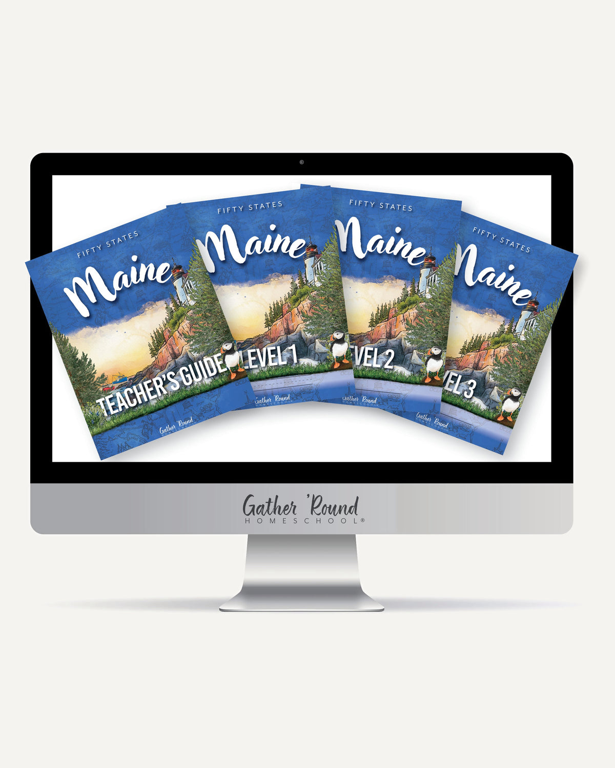 Fifty States: Maine homeschool unit study, digital Bundle