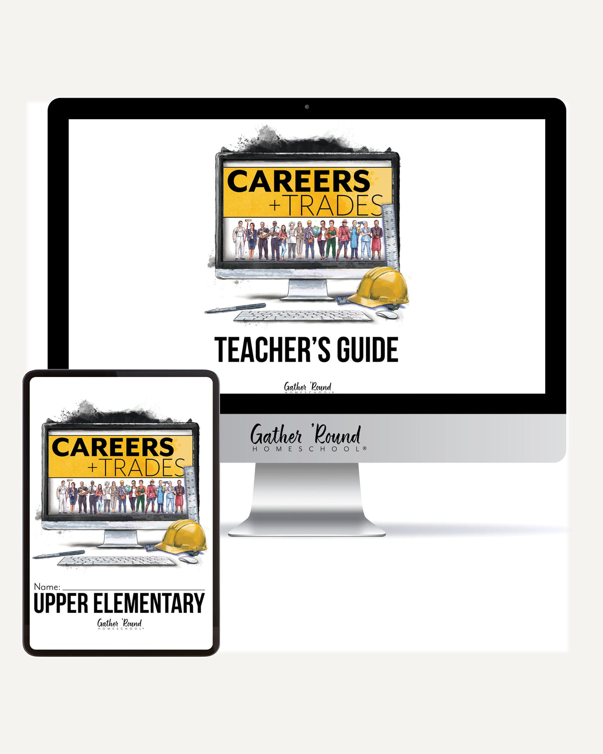 Careers + Trades Homeschool Unit Study Digital Bundle Teacher's Guide and Upper Elementary Student Book