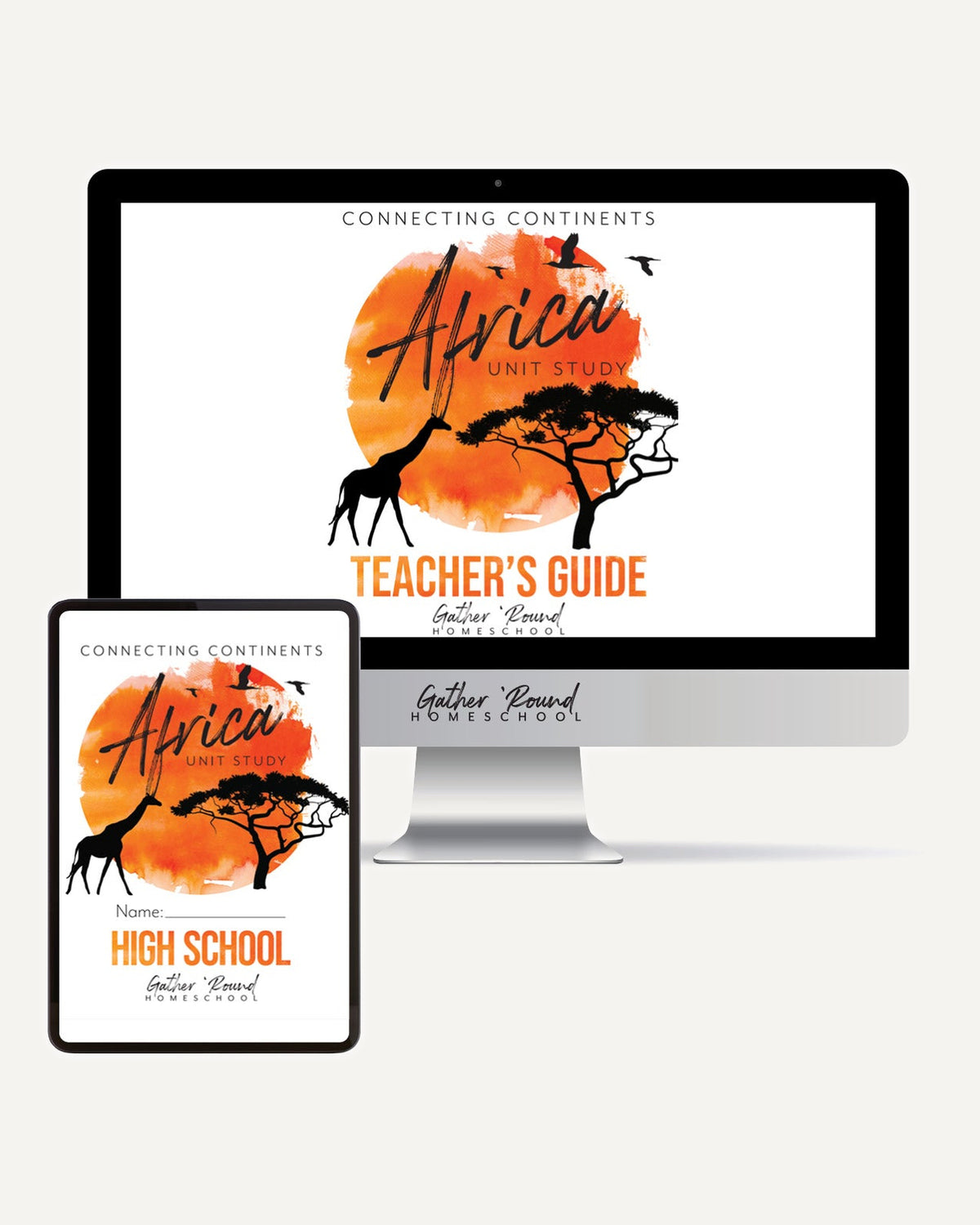 Africa homeschool unit study Digital Teacher's Guide and High School Bundle