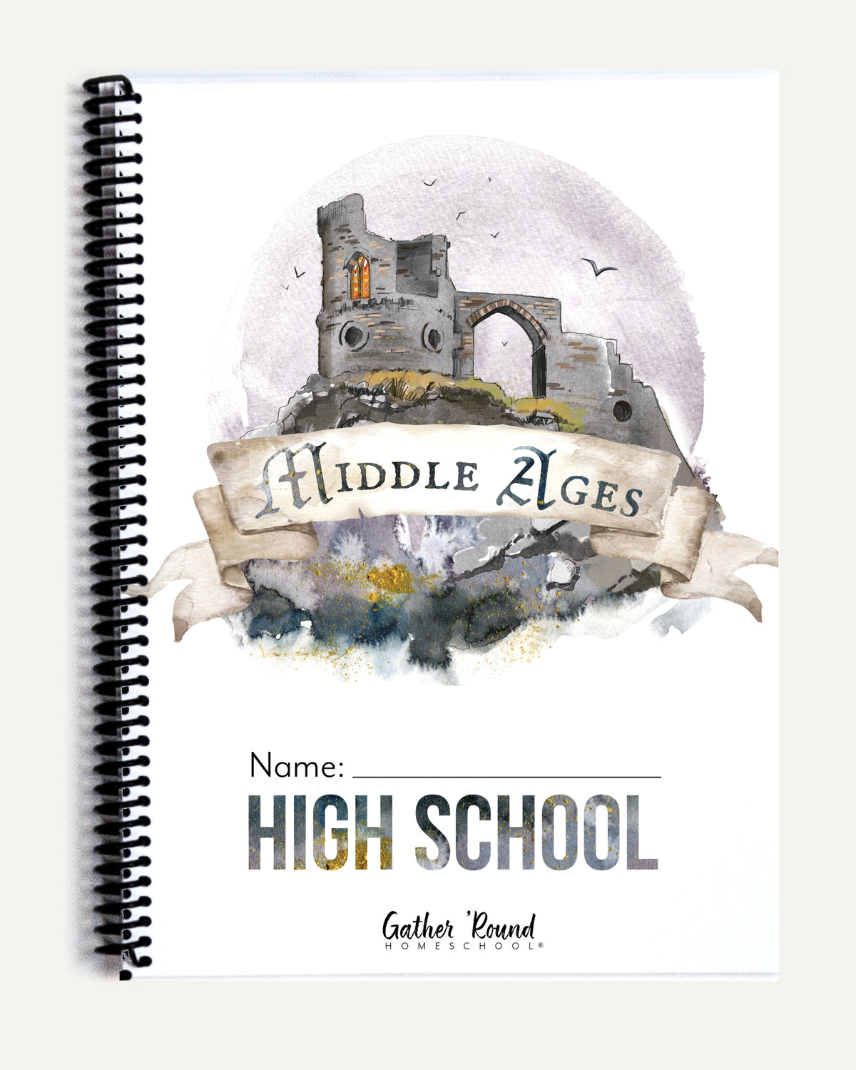 Middle Ages homeschool unit study printed student workbook high school