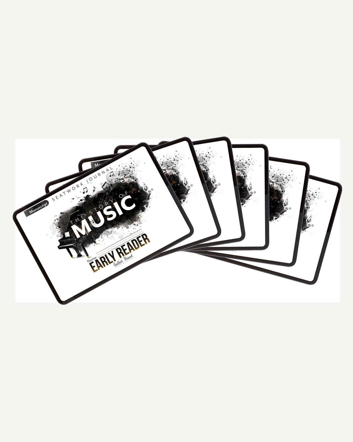 Music homeschool unit study digital student seatwork journal in manuscript for full family bundle