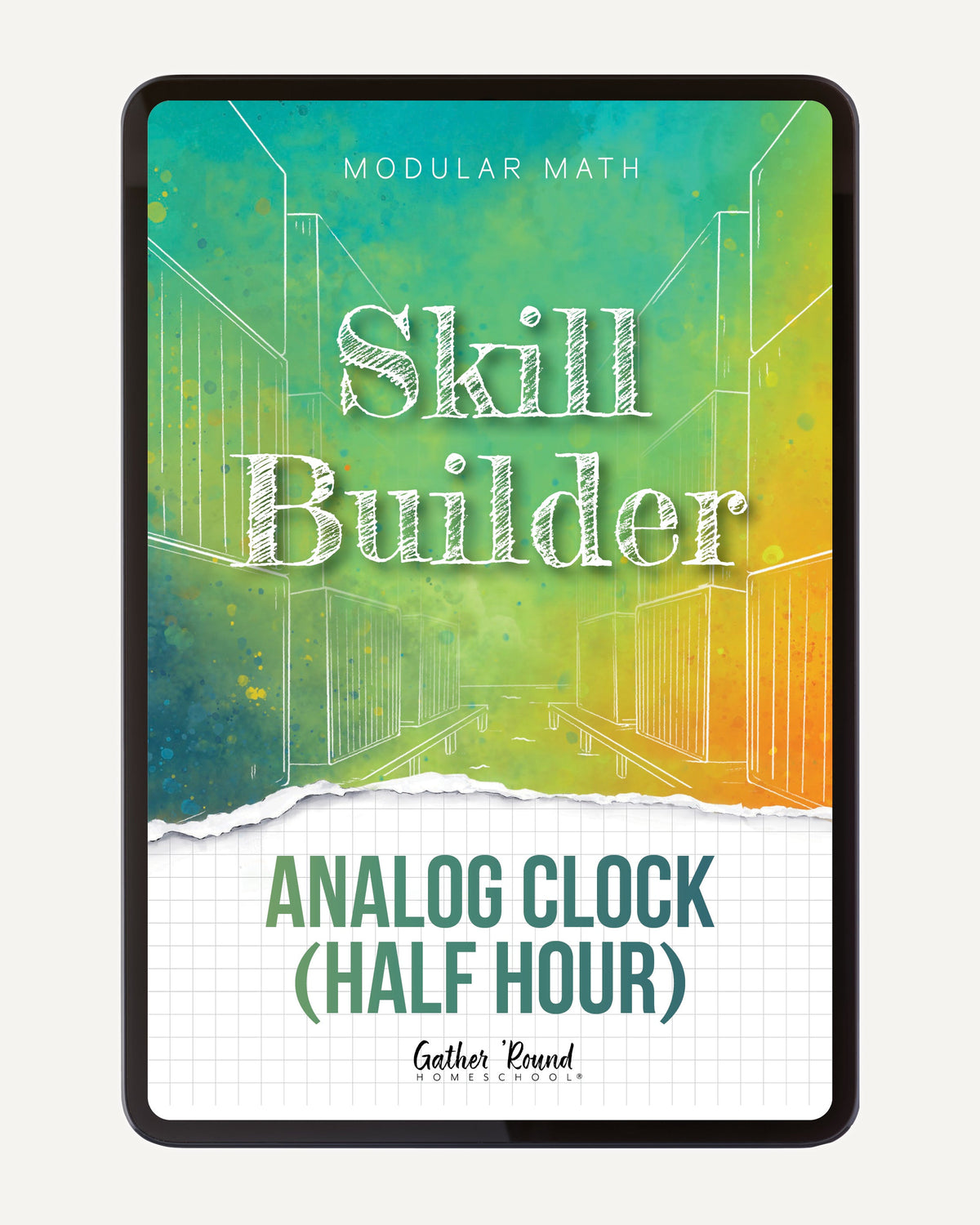 Measurement Step 2 modular math homeschool digital skill builder analog clock (half hour)