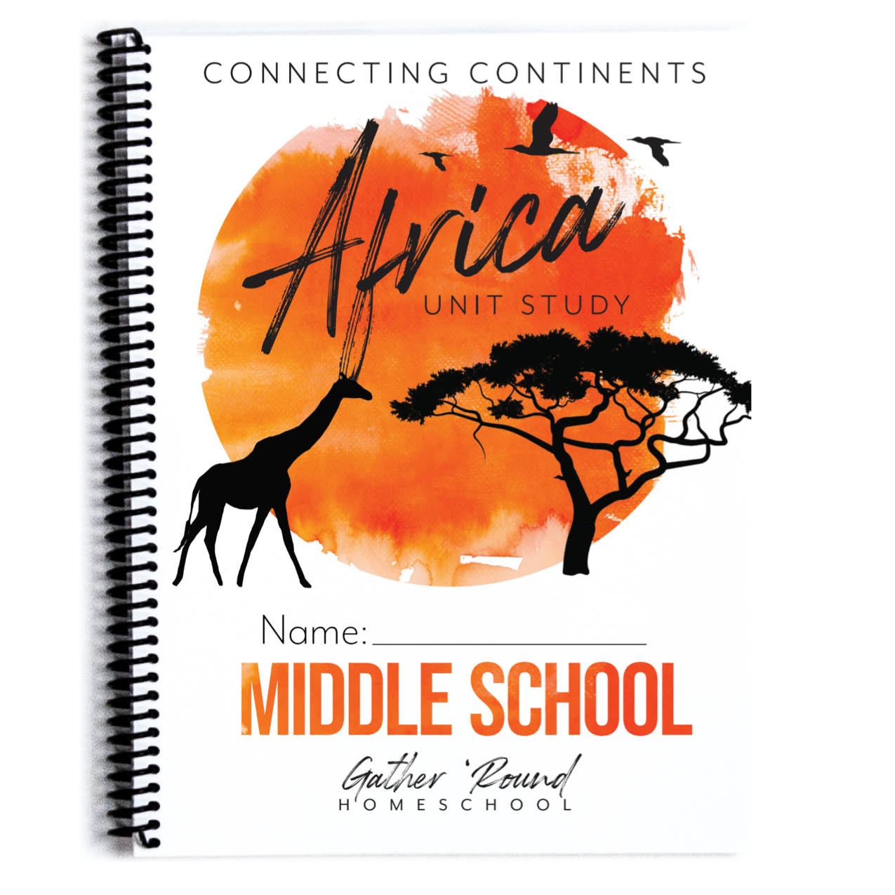 Africa homeschool unit study Printed Middle School Student Book Cover