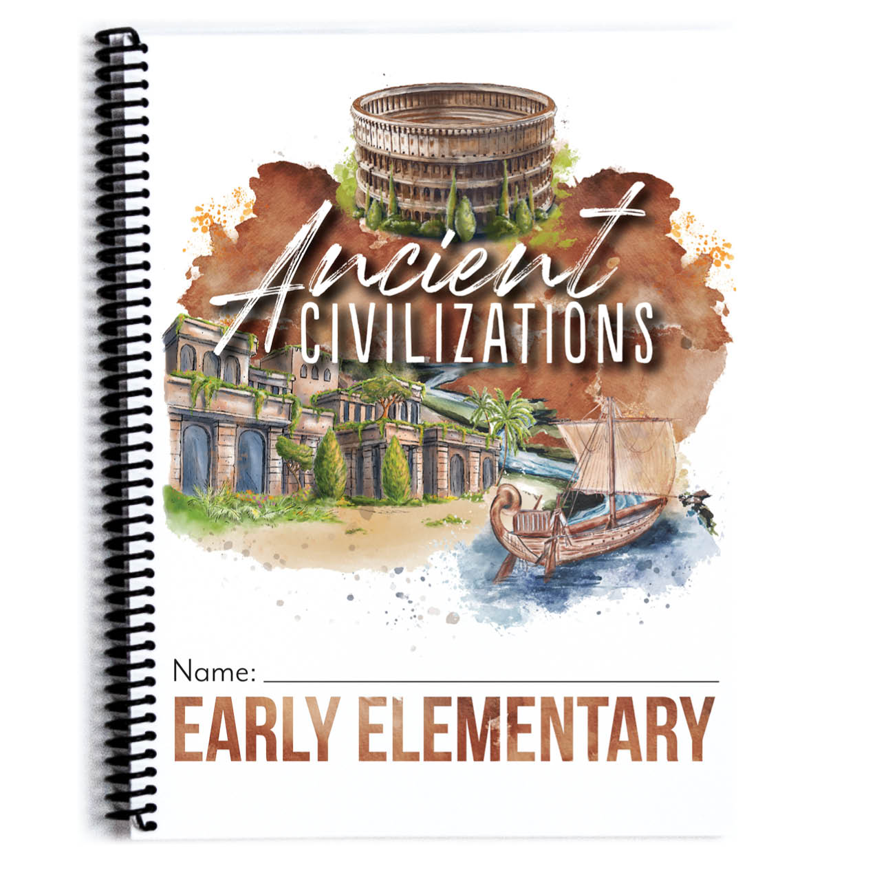 Ancient Civilizations homeschool unit study printed early elementary student book