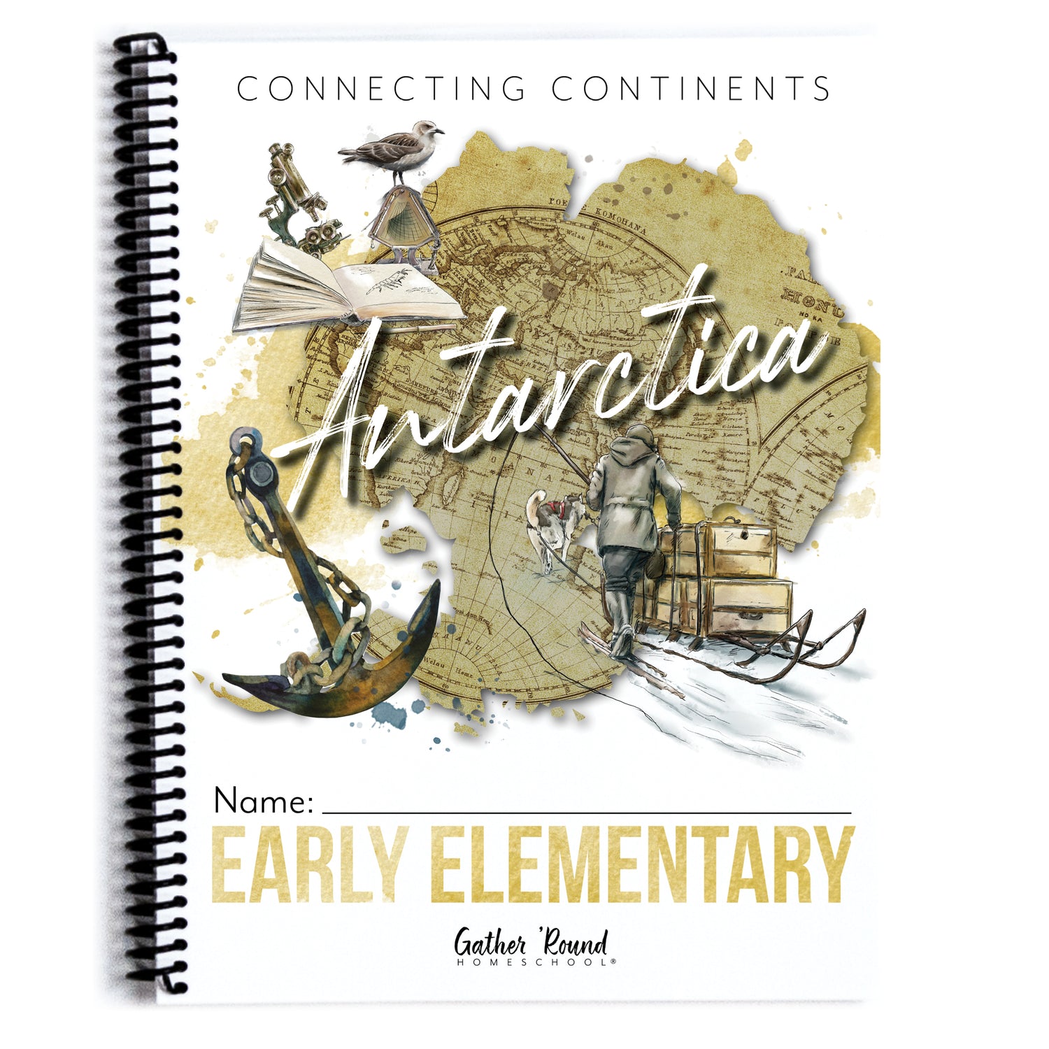 Antarctica homeschool unit study early elementary student printed notebook