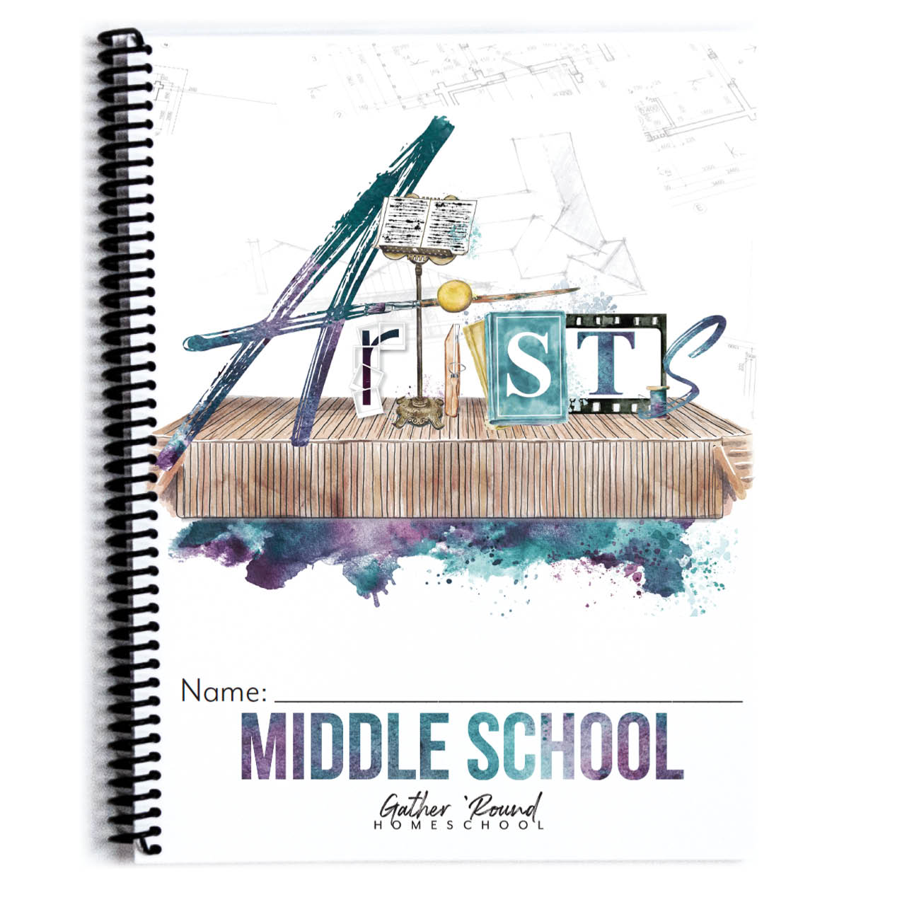 Artist Homeschool Unit Study Printed Middle School Student Book Cover Page