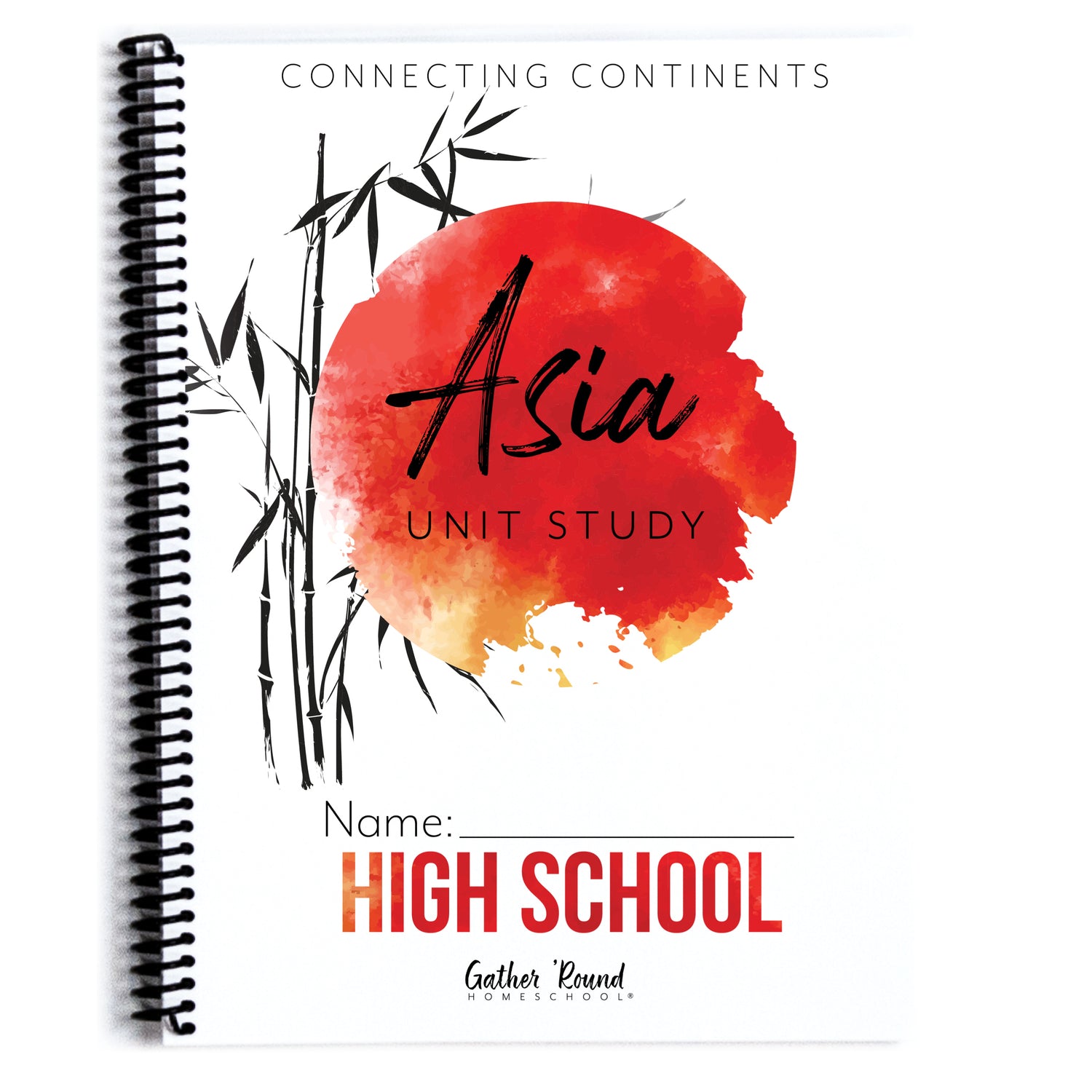 Asia Homeschool Unit Study Printed High School Student Book Cover Page