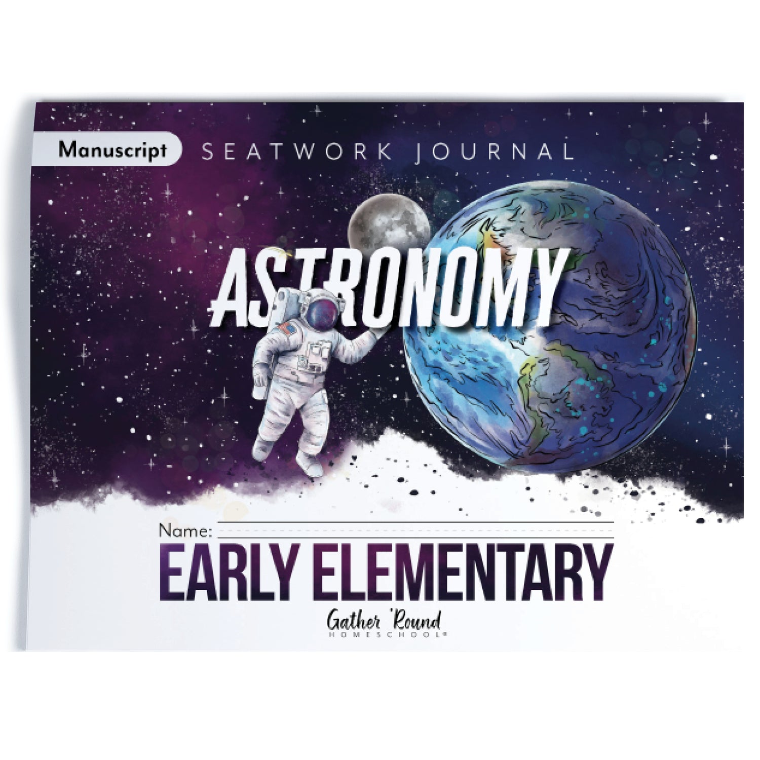 Astronomy Homeschool Unit Study Printed Seatwork Journal Manuscript Early Elementary