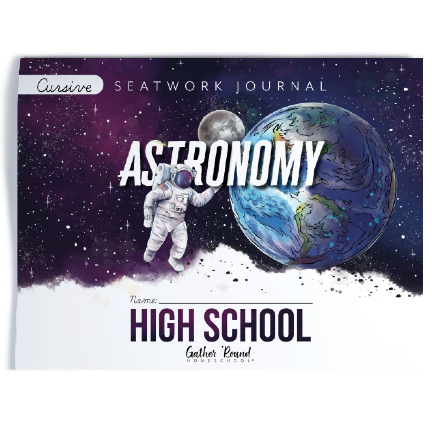 Astronomy Homeschool Unit Study Printed Seatwork Journal Cursive High School