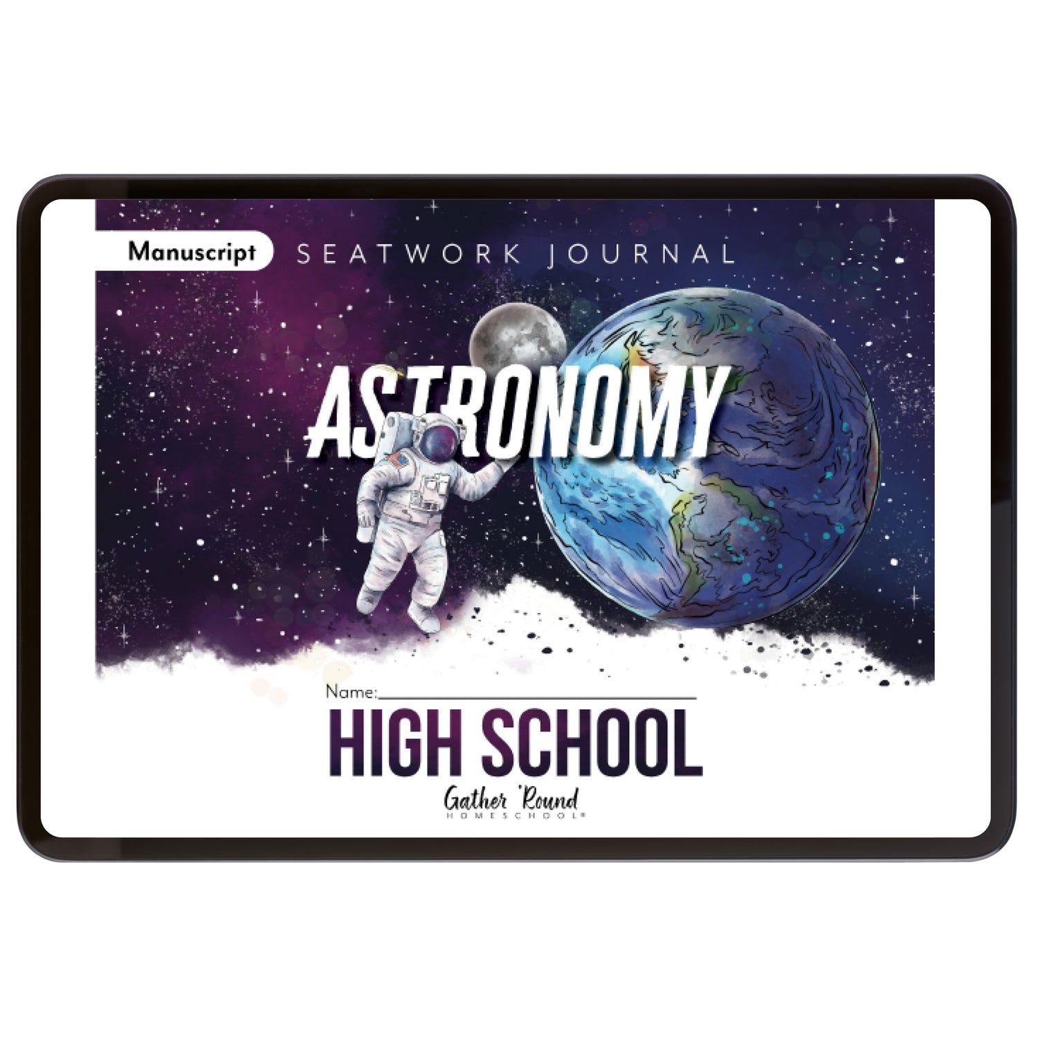 Astronomy Homeschool Unit Study Digital Seatwork Journal Manuscript High School