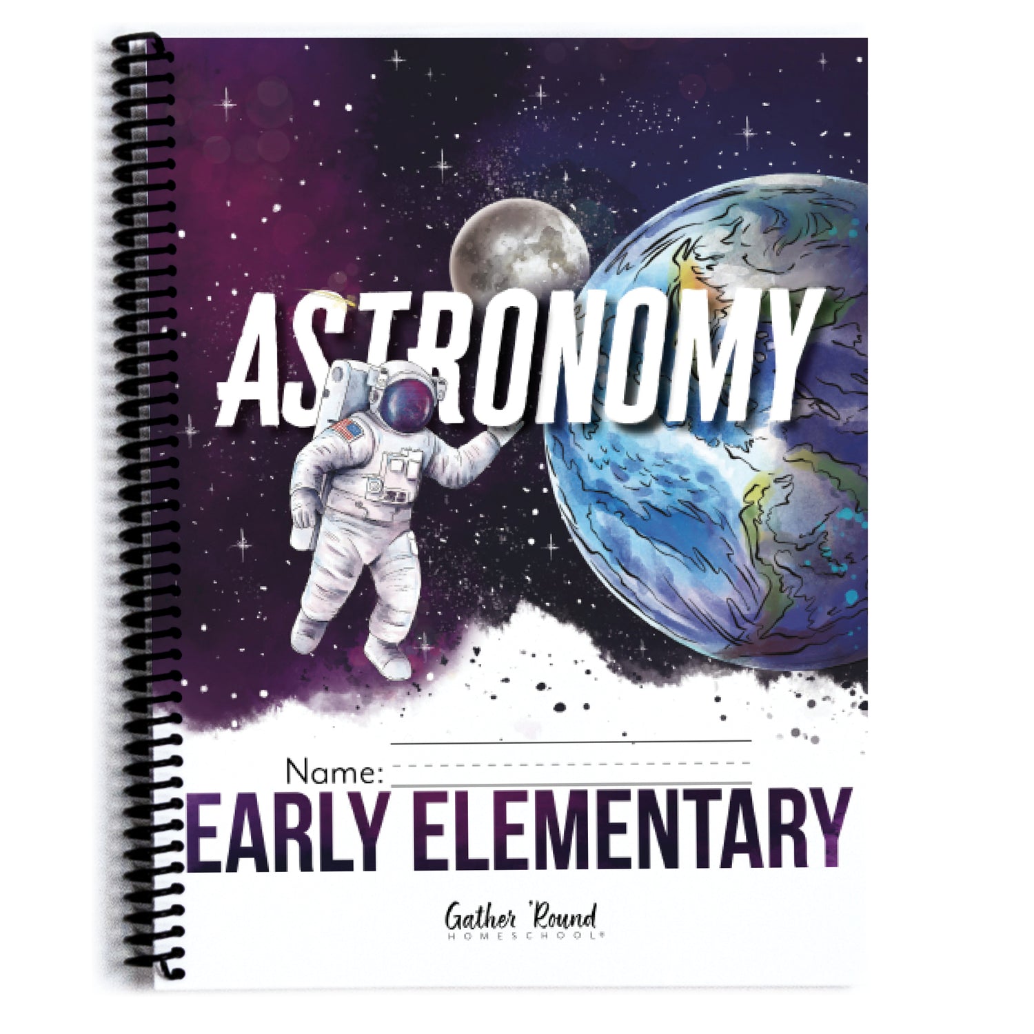Astronomy Homeschool Unit Study Printed Early Elementary Student Book Cover