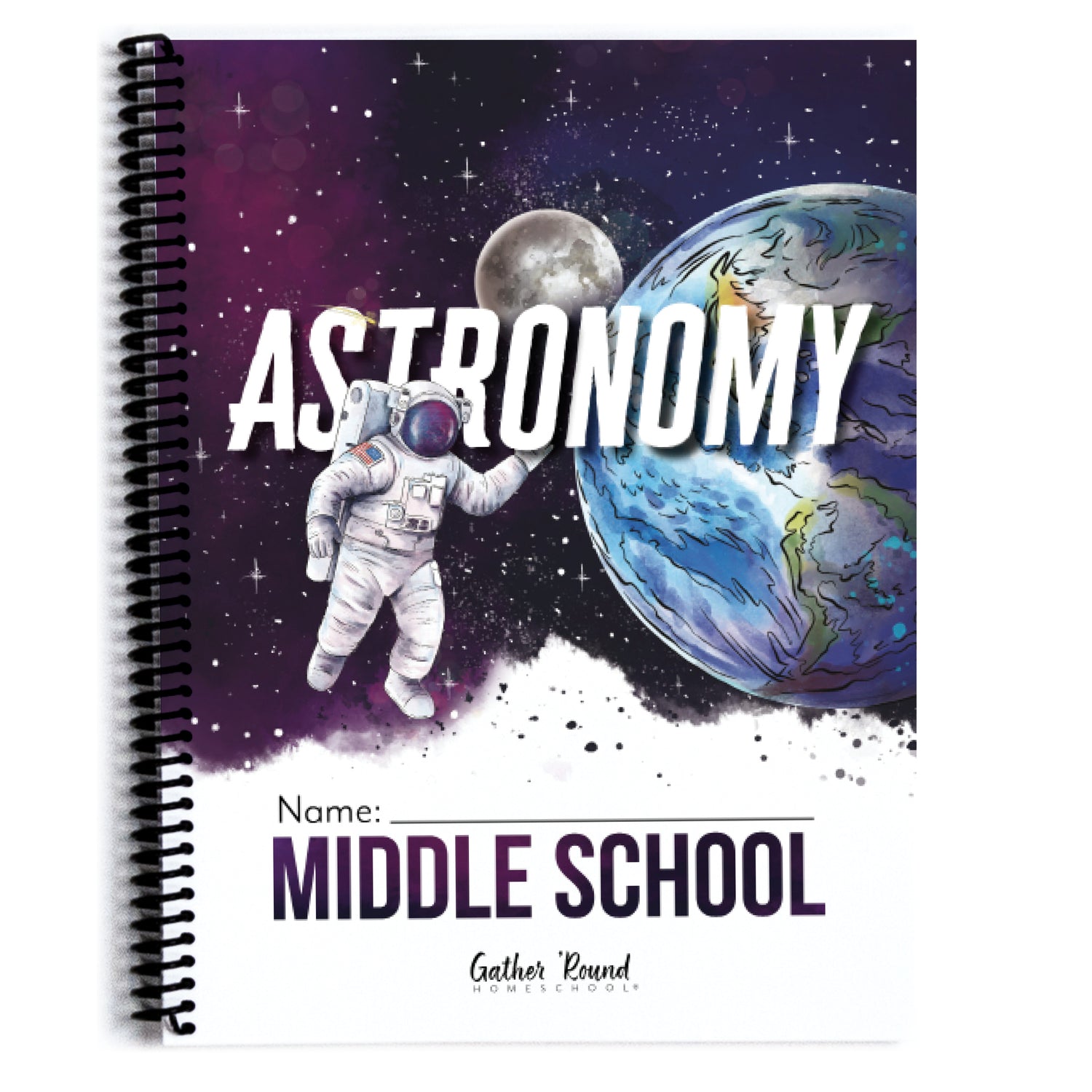 Astronomy Homeschool Unit Study Printed Middle School Student Book Cover