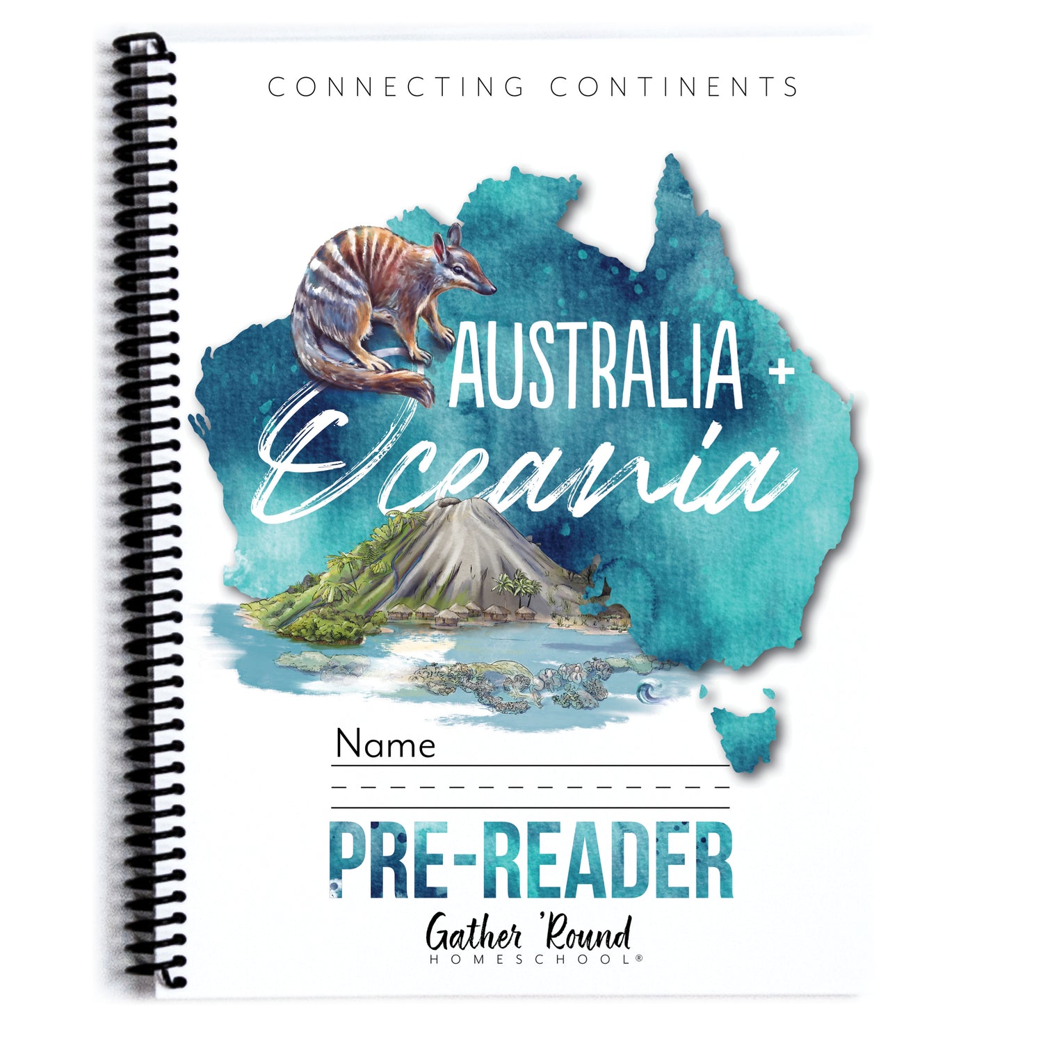 Australia + Oceania Homeschool Study Unit Printed Pre-Reader Student Book Cover