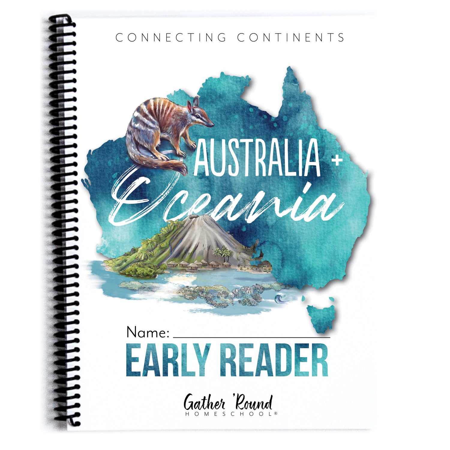 Australia + Oceania Homeschool Study Unit Printed Early Reader Student Book Cover
