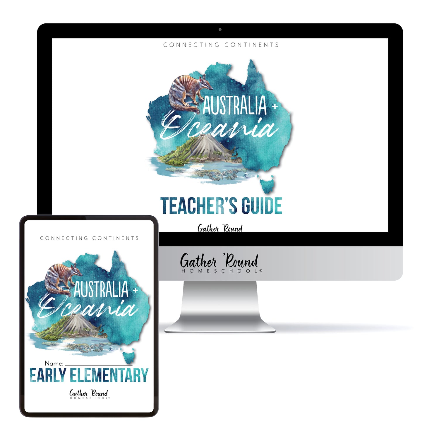 Australia + Oceania Homeschool Study Unit Digital Bundle Teacher's Guide and Early Elementary