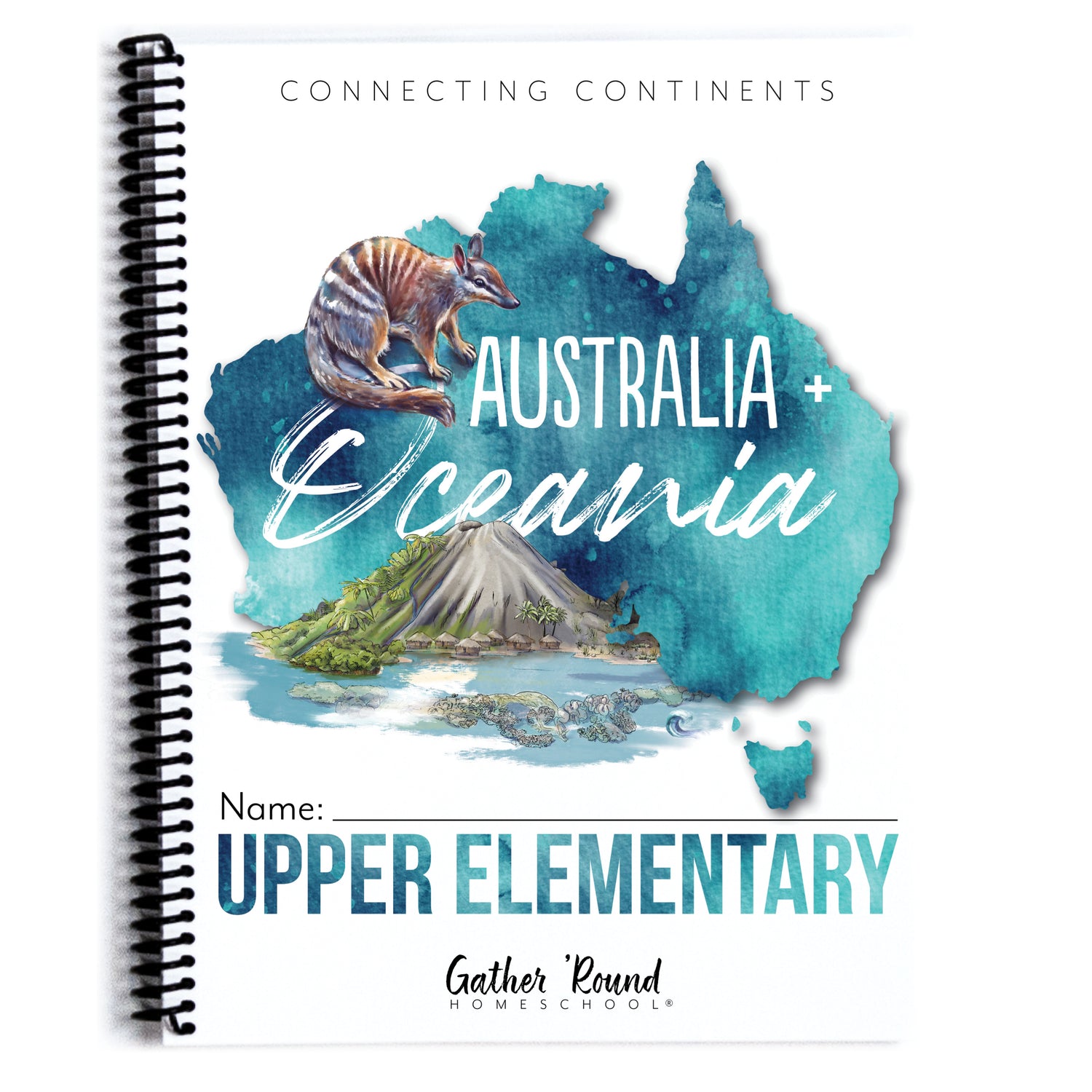 Australia + Oceania Homeschool Study Unit Printed Upper Elementary Student Book Cover