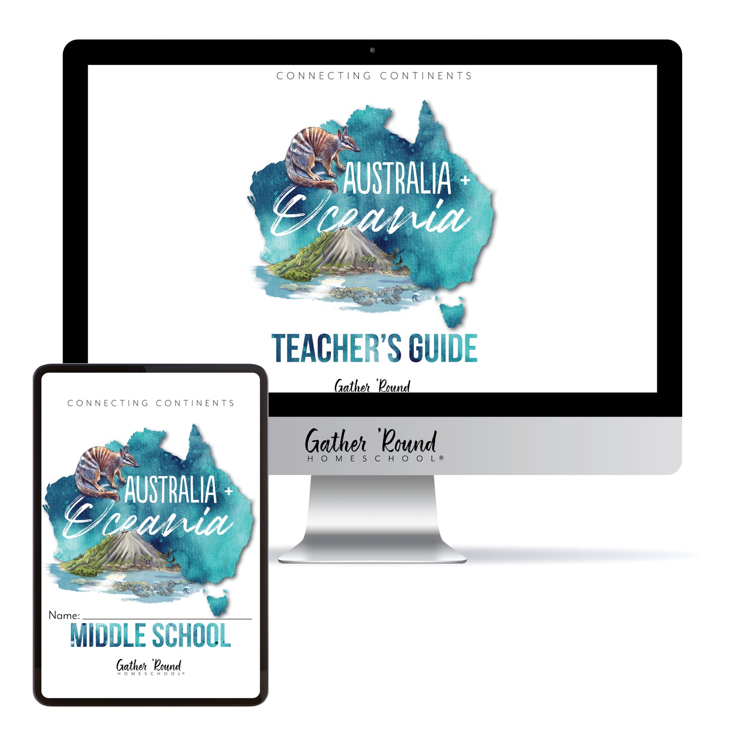 Australia + Oceania Homeschool Study Unit Digital Bundle Teacher's Guide and Middle School