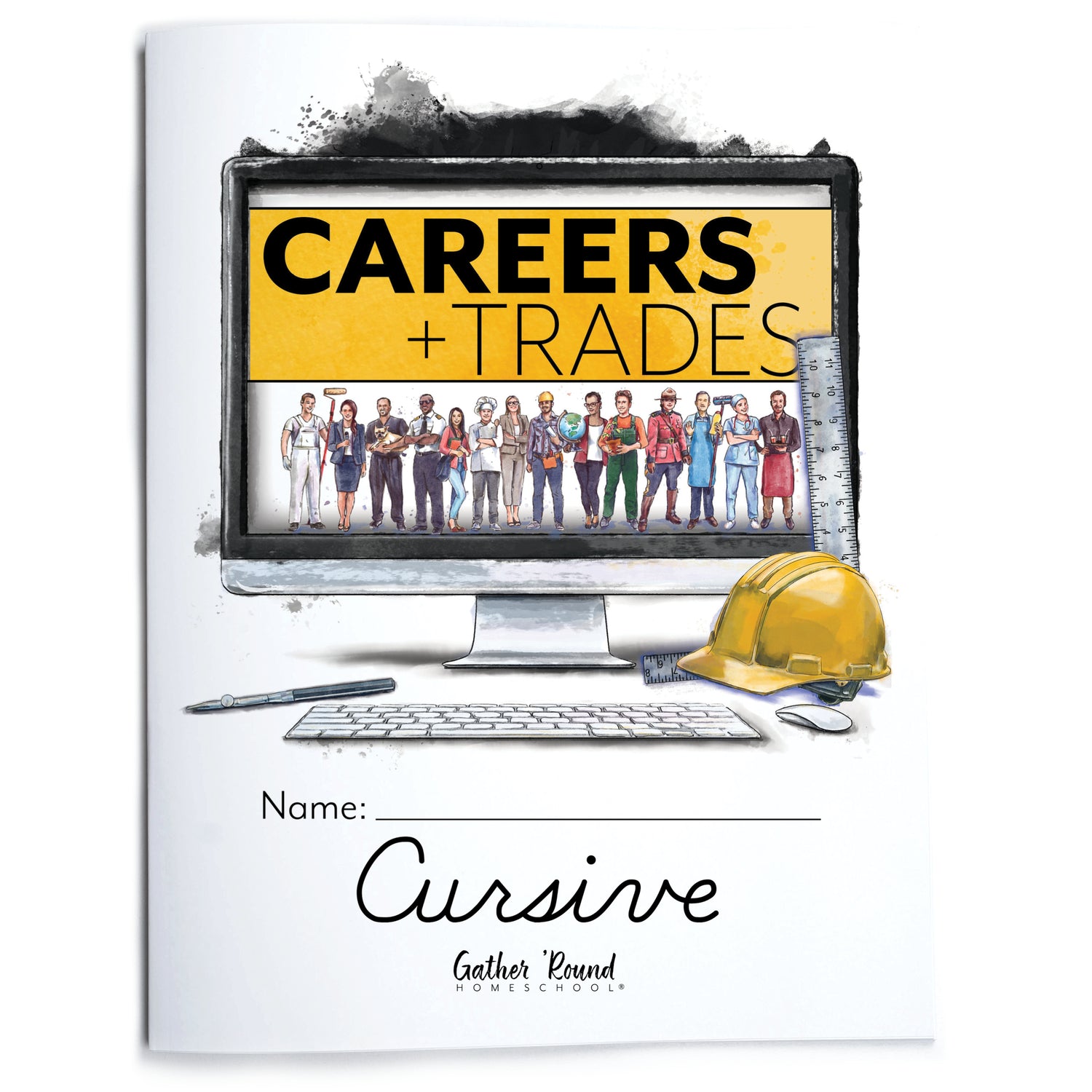 Careers + Trades Homeschool Unit Study Printed Cursive Book