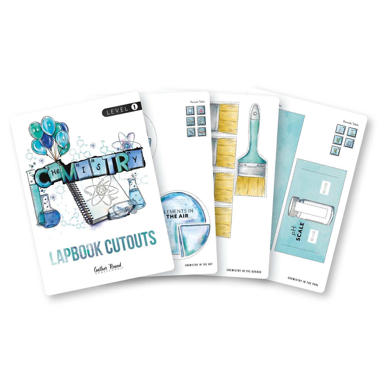 Chemistry Homeschool Unit Study Lapbook Cutouts Digital Level 1 examples