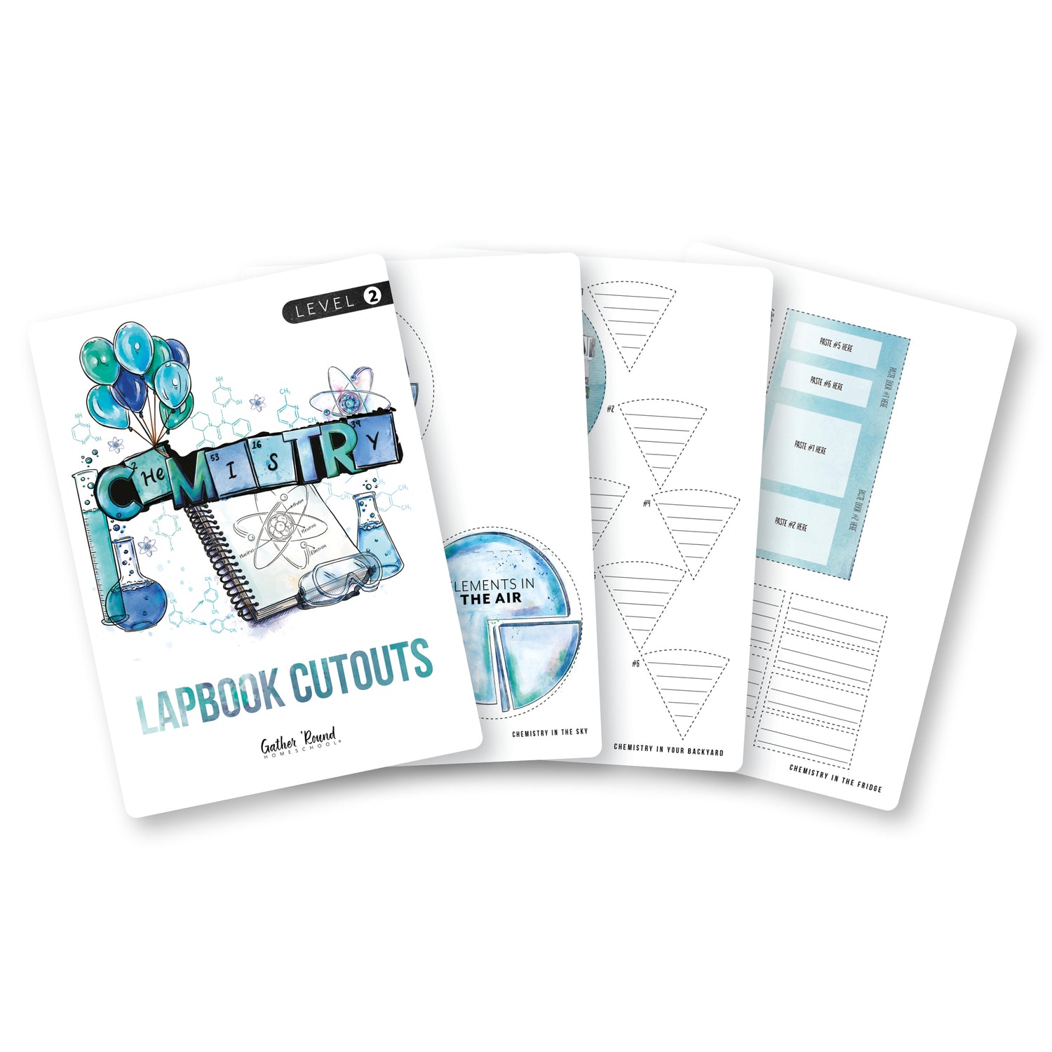 Chemistry Homeschool Unit Study Printed Lapbook Cutouts Level 2