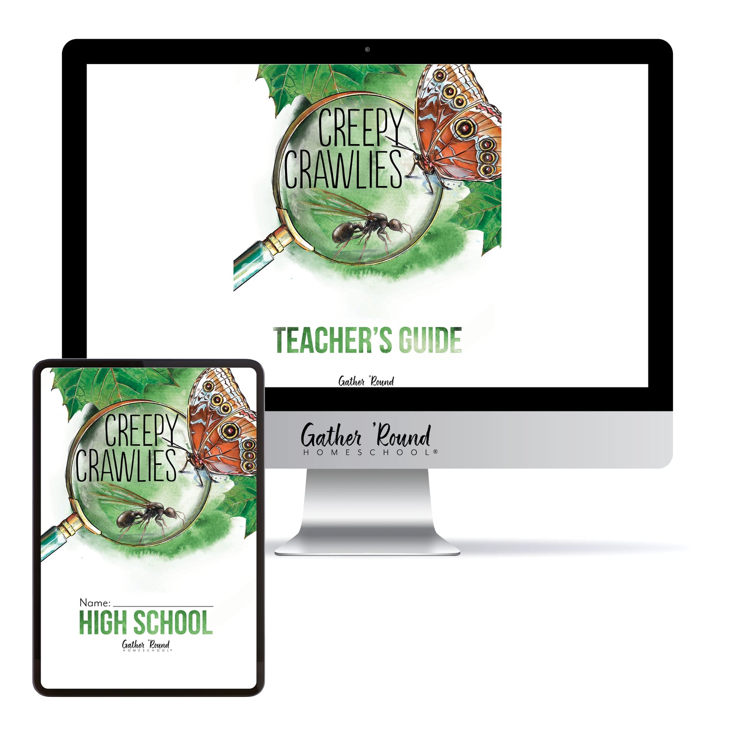 Creepy Crawlies Homeschool Unit Study Digital Bundle Teacher's Guide and High School Student Book