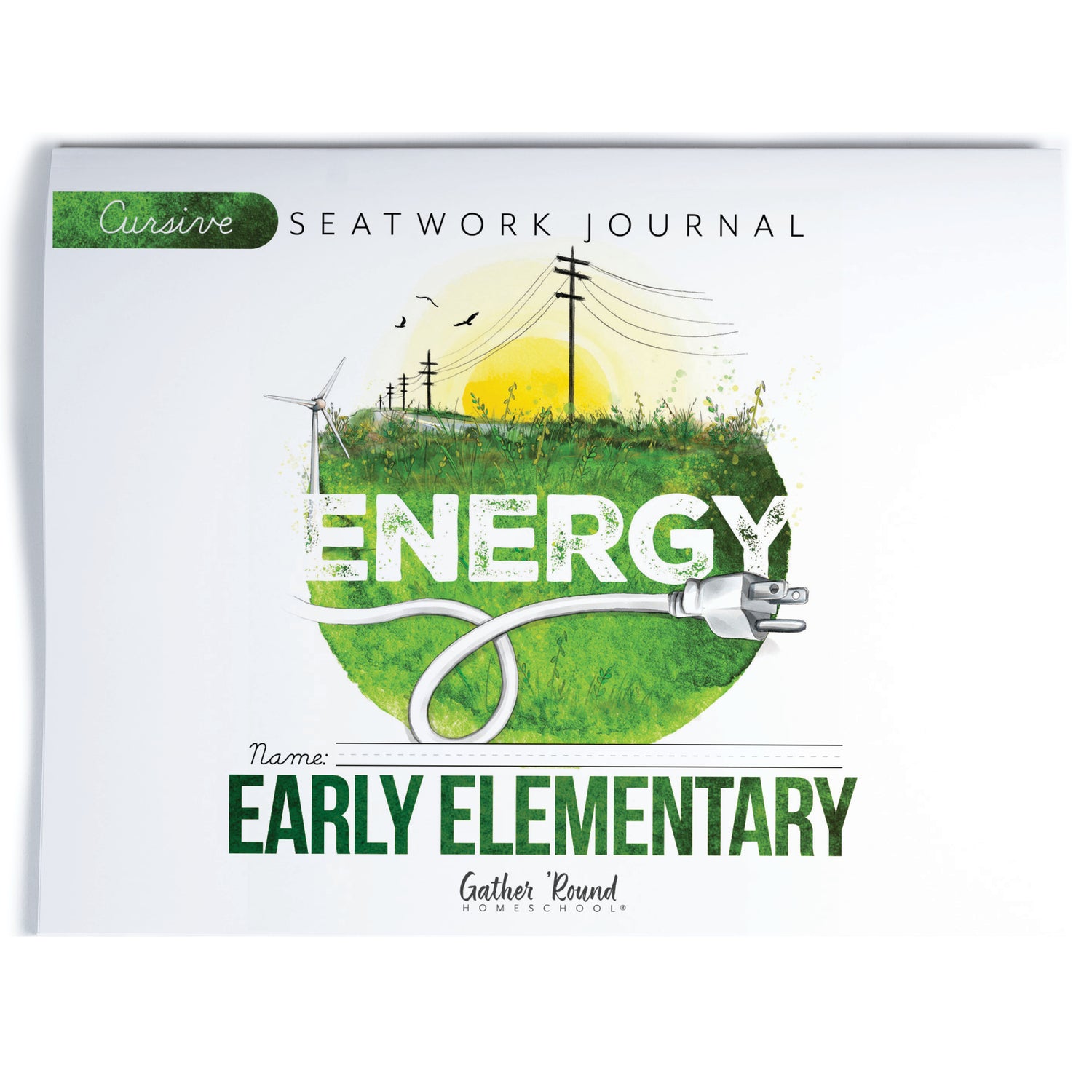 Energy Homeschool Unit Study Printed Seatwork Journal Cursive Early Elementary