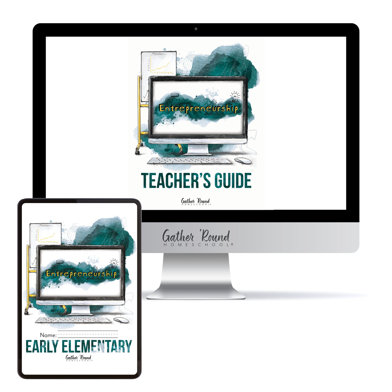 Entrepreneurship Homeschool Unit Study Digital Bundle with Teacher's Guide and Early Elementary Student Book