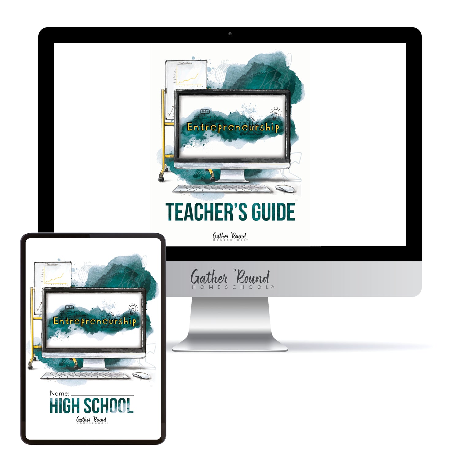 Entrepreneurship Homeschool Unit Study Digital Bundle with Teacher's Guide and High School Student Book