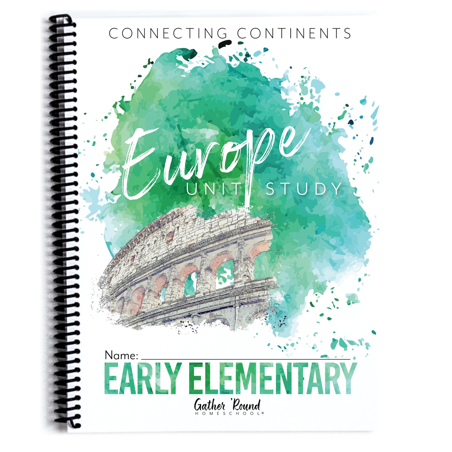 Europe homeschool unit study printed student book early elementary