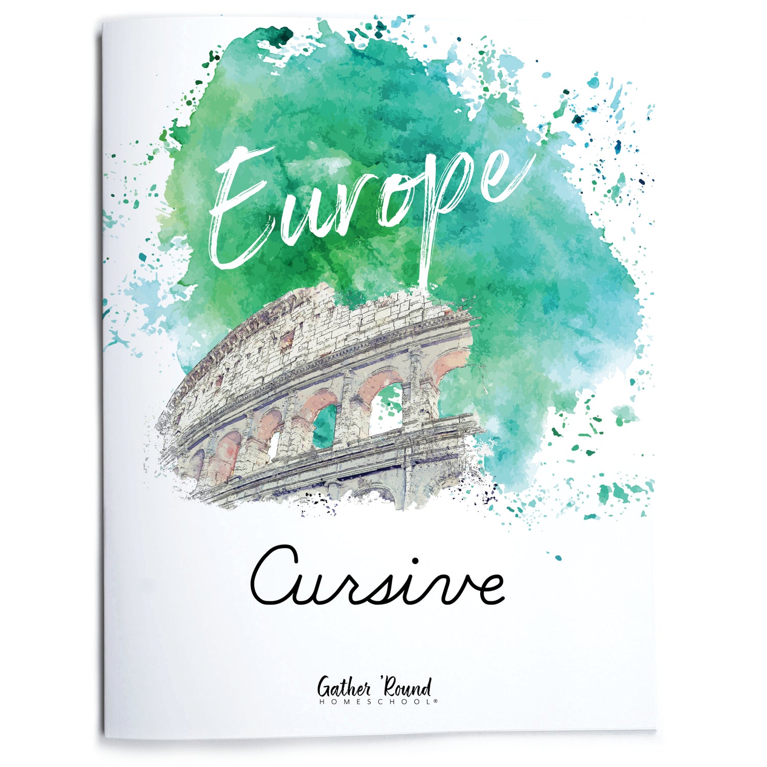Europe homeschool unit study print cursive student workbook