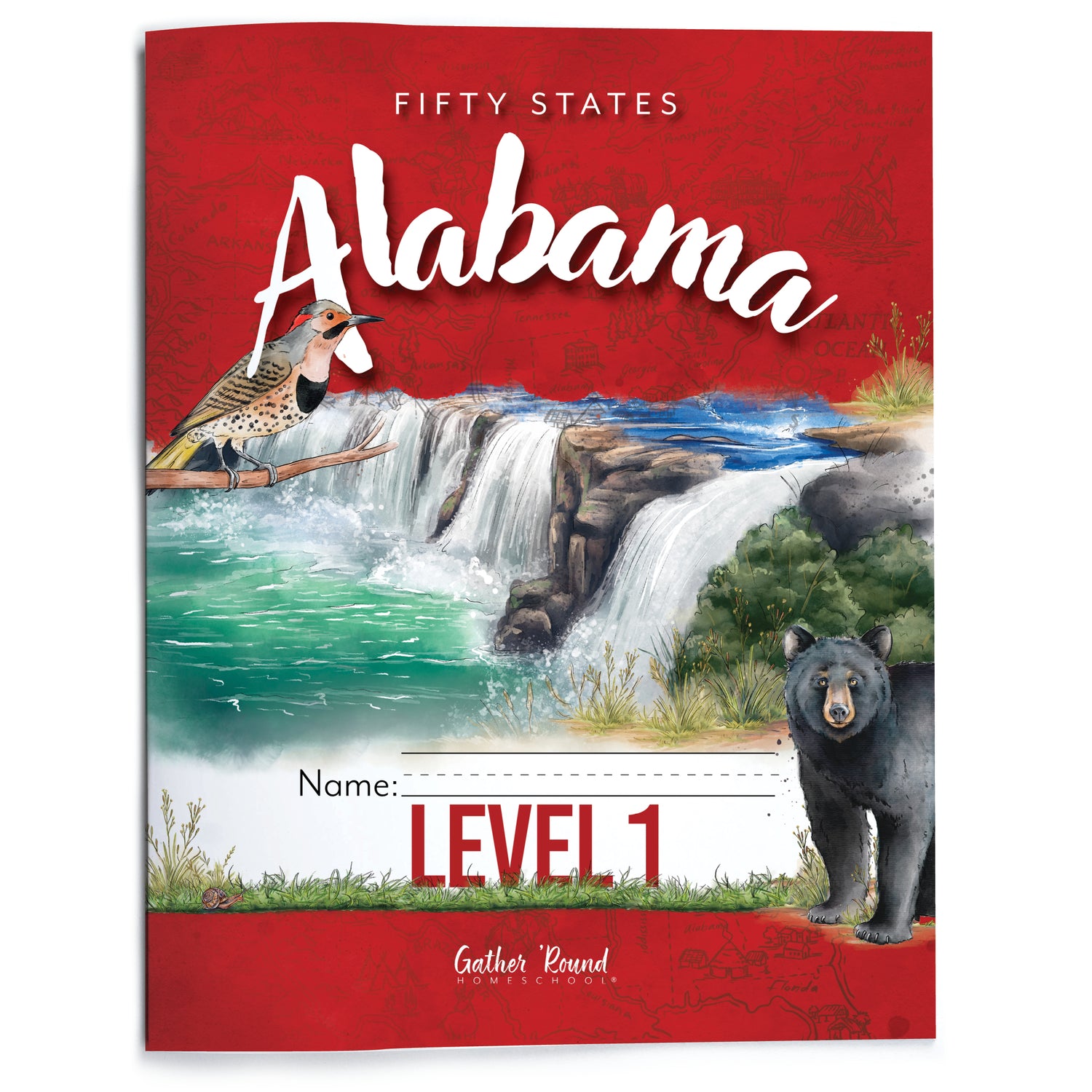 Alabama Fifty States Homeschool Unit Study Printed Student Book Level 1