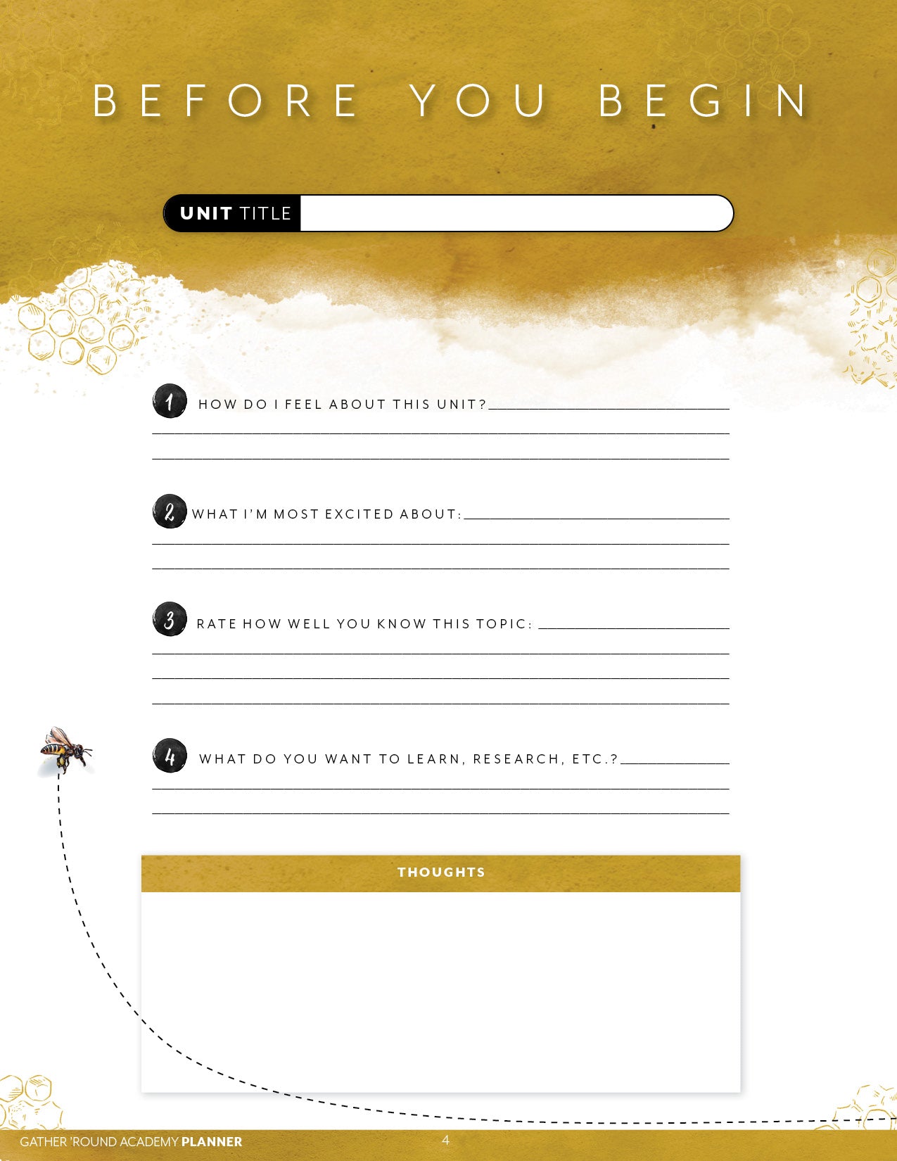 Six Week Unit Student Planner (Printed Book)