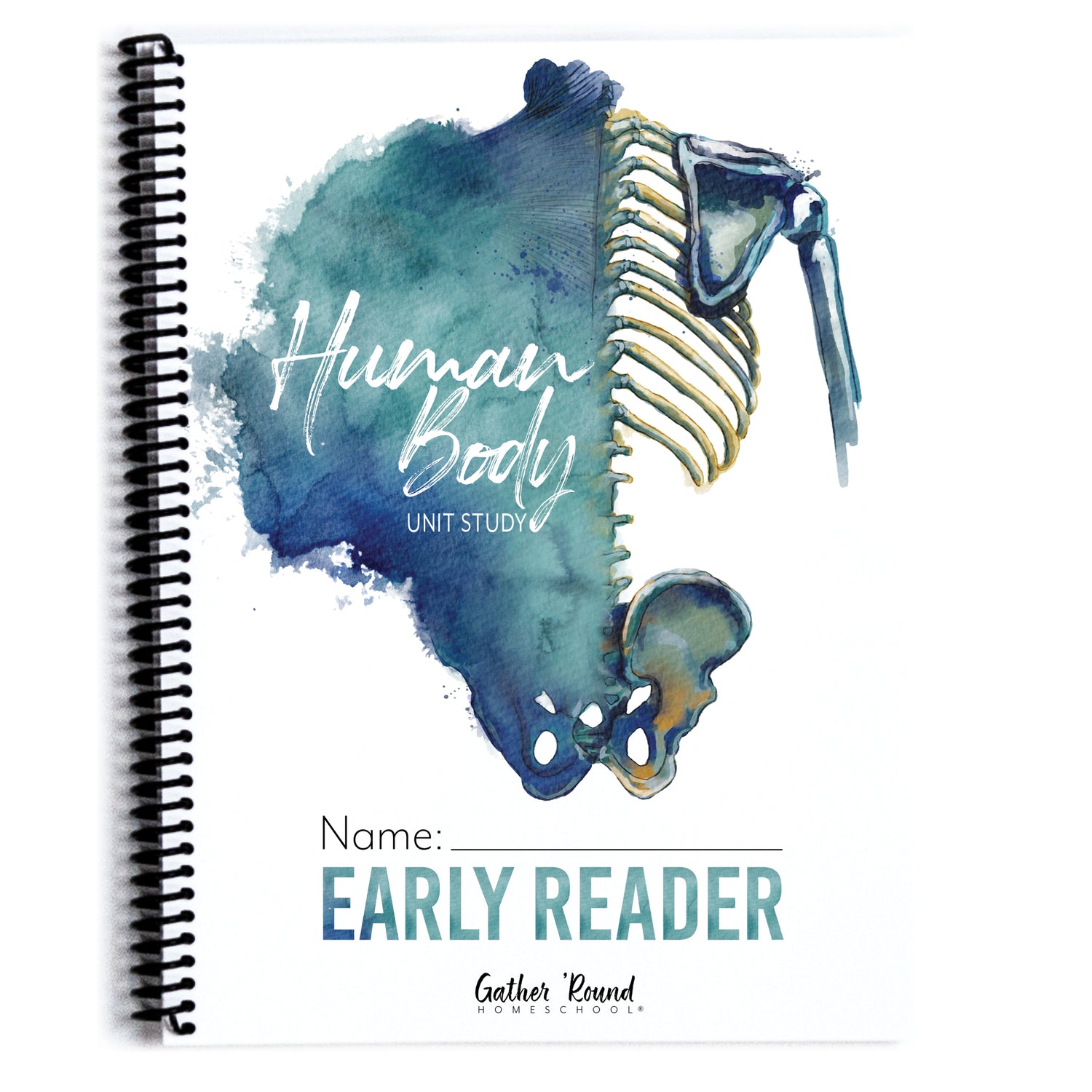 Human Body homeschool unit study printed student workbook in early reader