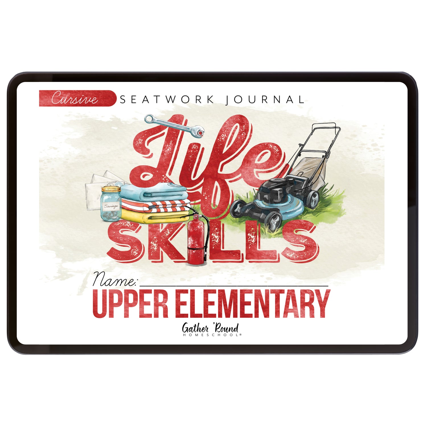 Life Skills homeschool unit study digital upper elementary cursive seatwork journal