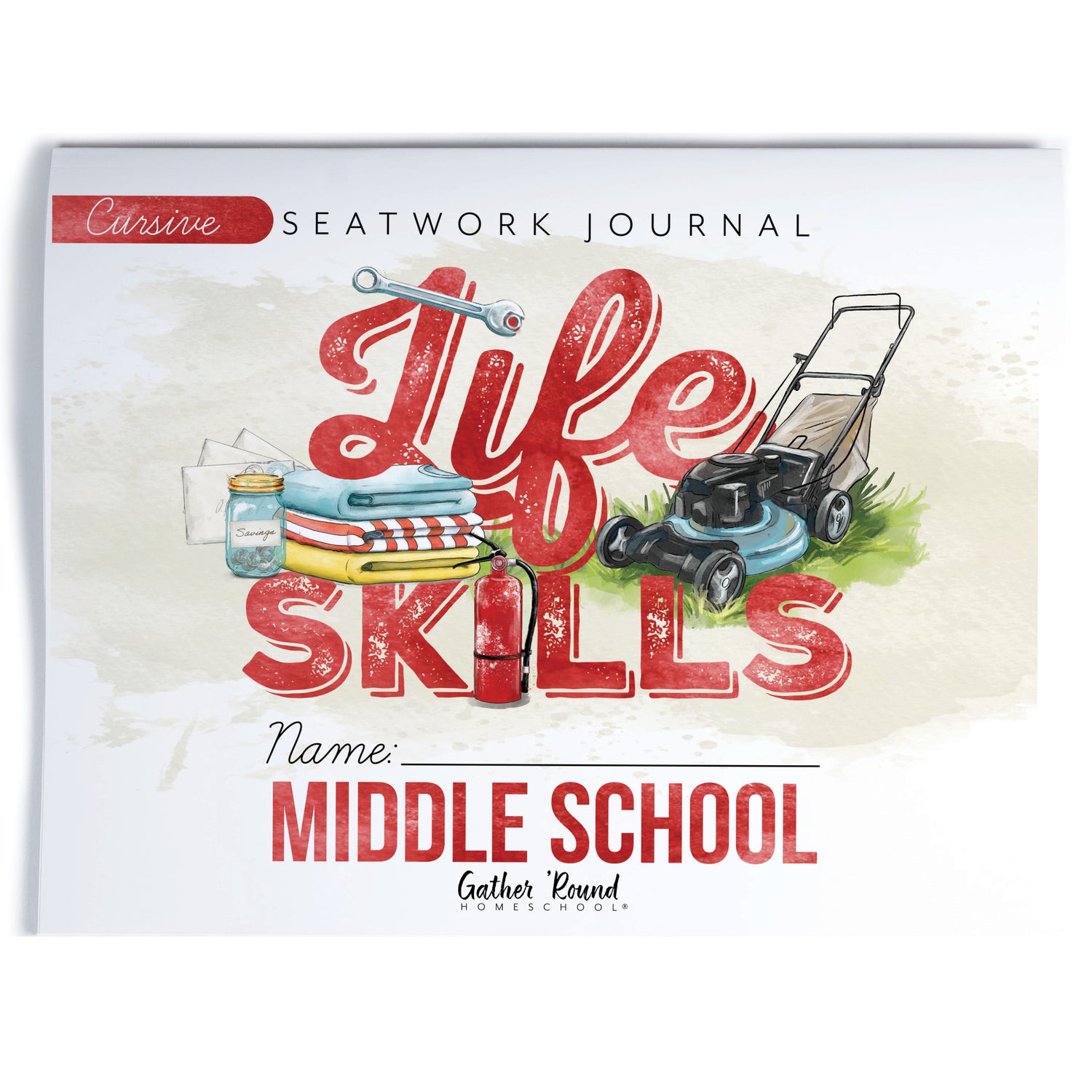 Life Skills homeschool unit study printed middle school cursive seatwork journal