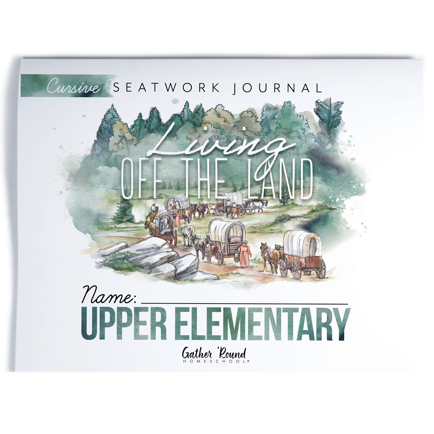 Living Off the Land homeschool unit seatwork journal print Upper Elementary student notebook in cursive