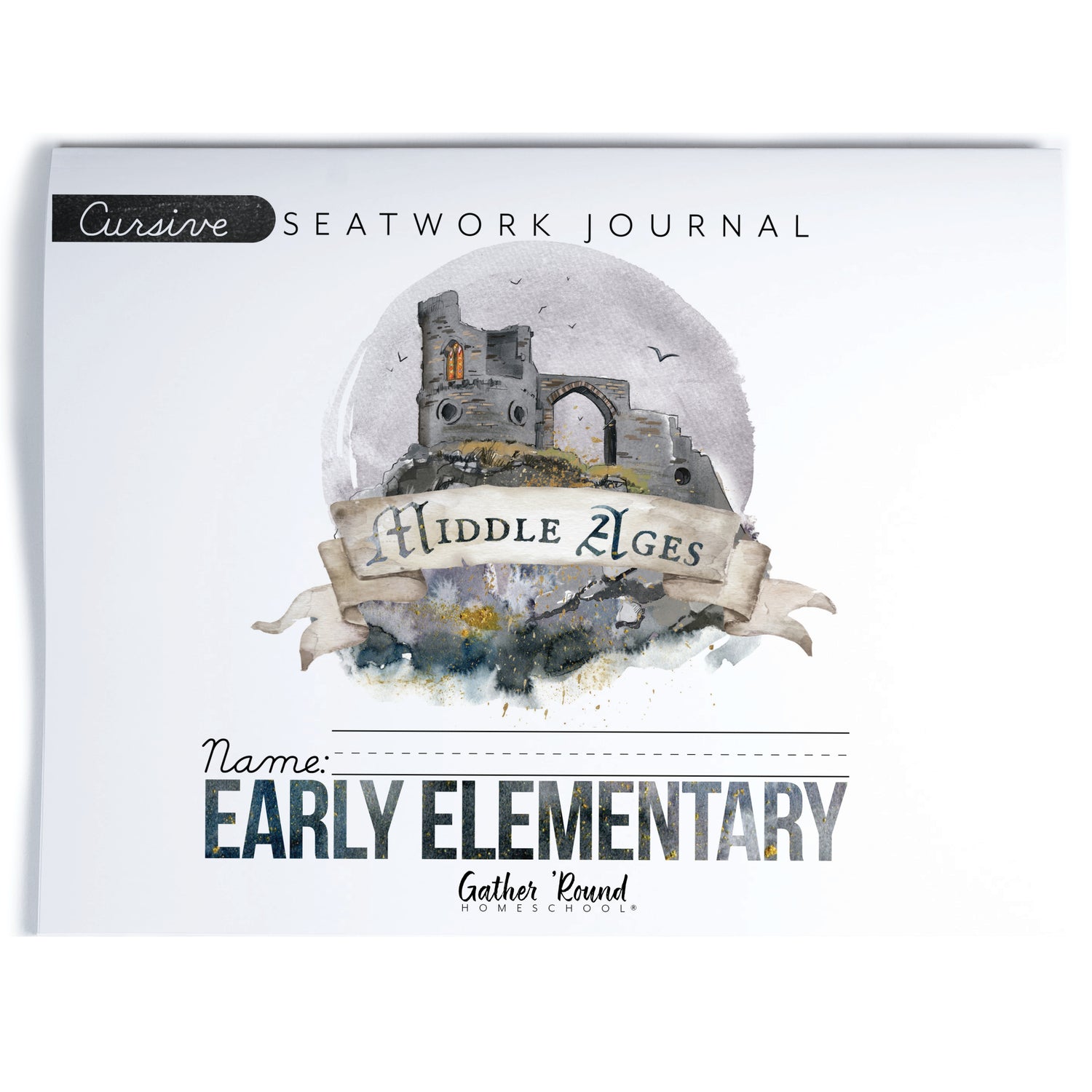 Middle Ages homeschool unit study digital student seatwork book in cursive for early elementary