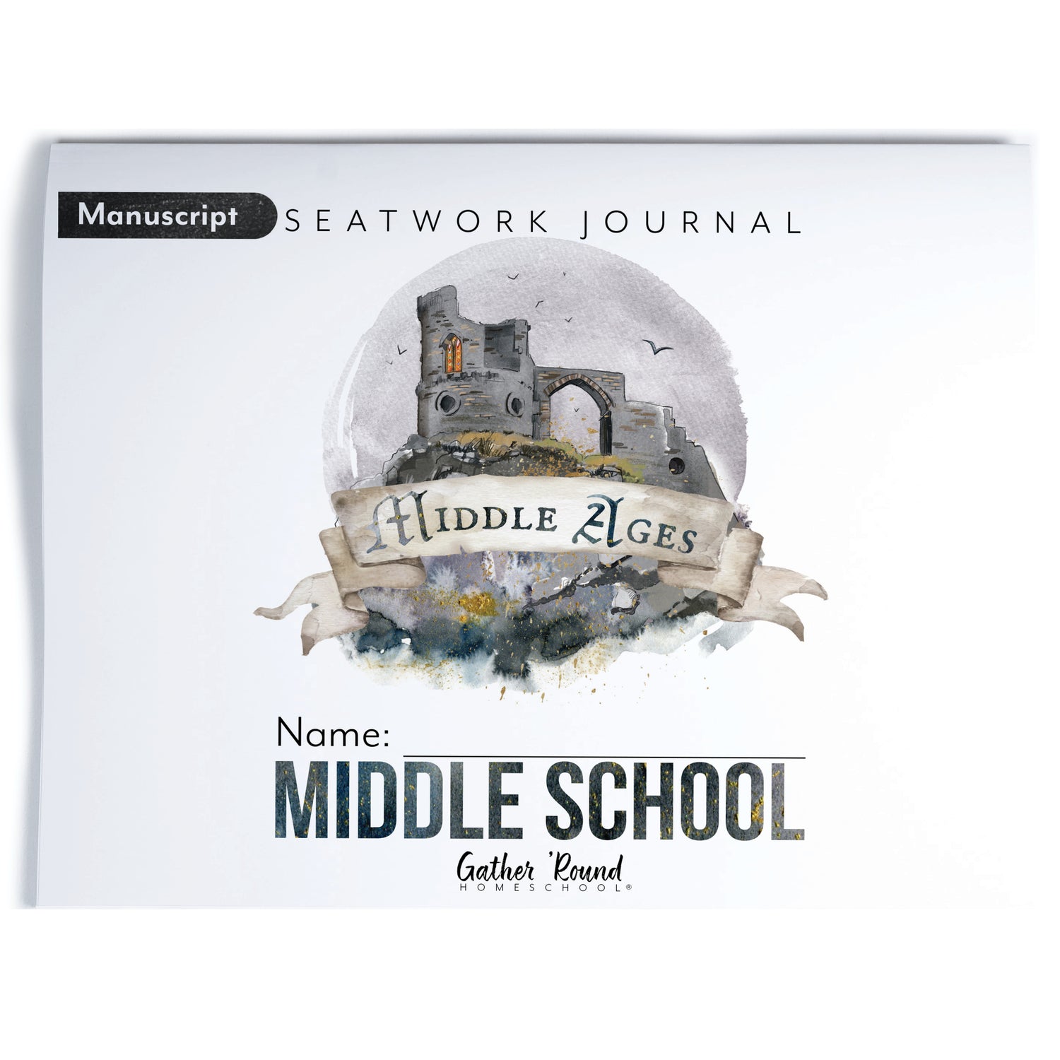 Middle Ages homeschool unit study digital student seatwork book in manuscript for middle school